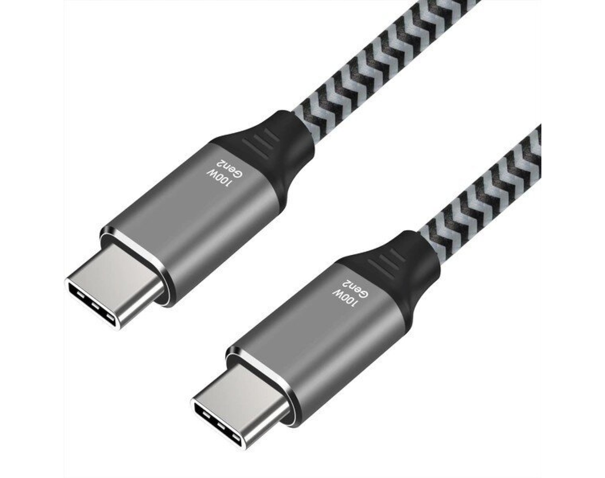 Kabel USB-C - USB-C ART 100W 5A 2m Czarno-srebrny