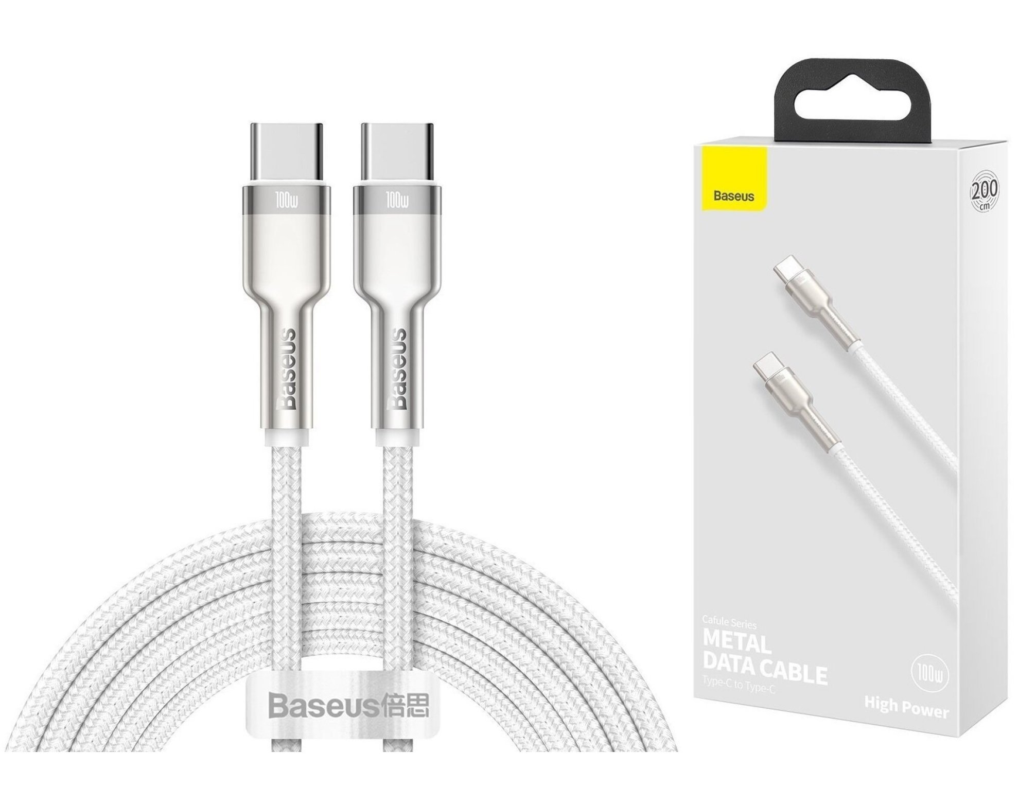 Kabel USB-C - USB-C BASEUS Cafule Metal 100W 2 m