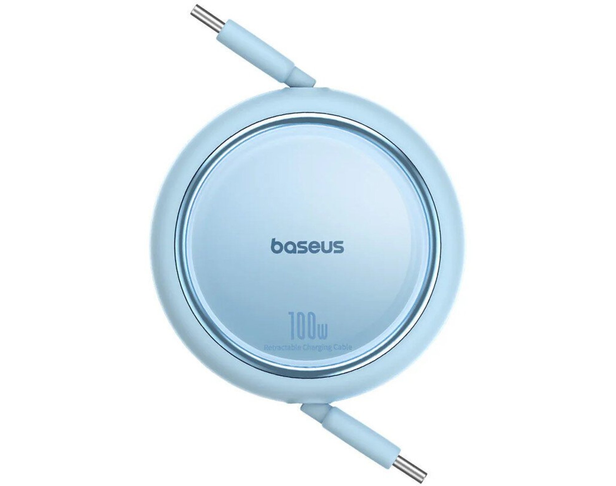 Kabel USB-C - USB-C BASEUS Free2Pull Mini 100W 1.5 m Błękitny
