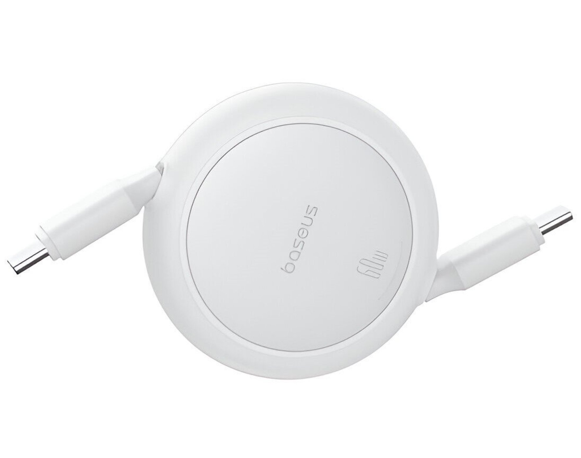 Kabel USB-C - USB-C  BASEUS Free2Pull Mini 60W 1 m Biały
