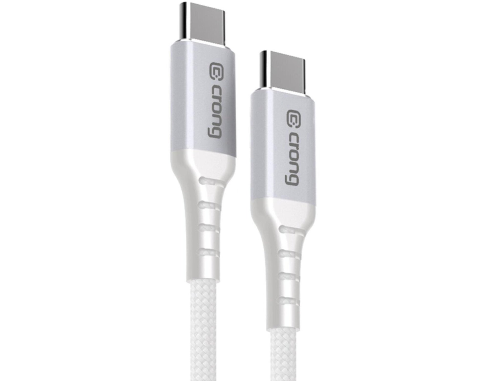 Kabel USB-C - USB-C CRONG Armor Link 0.25 m Biały