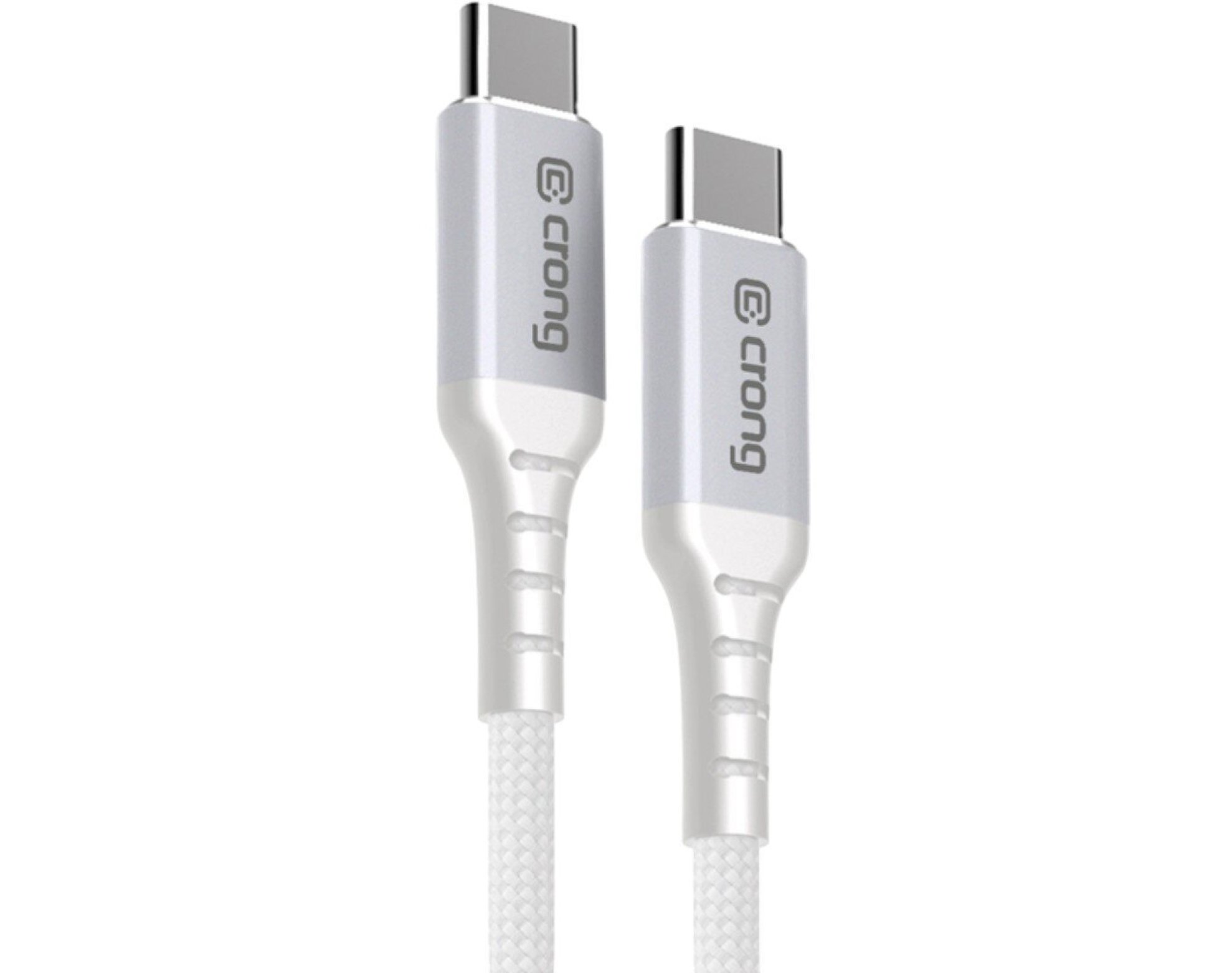 Kabel USB-C - USB-C CRONG Armor Link 100W 2 m Biały