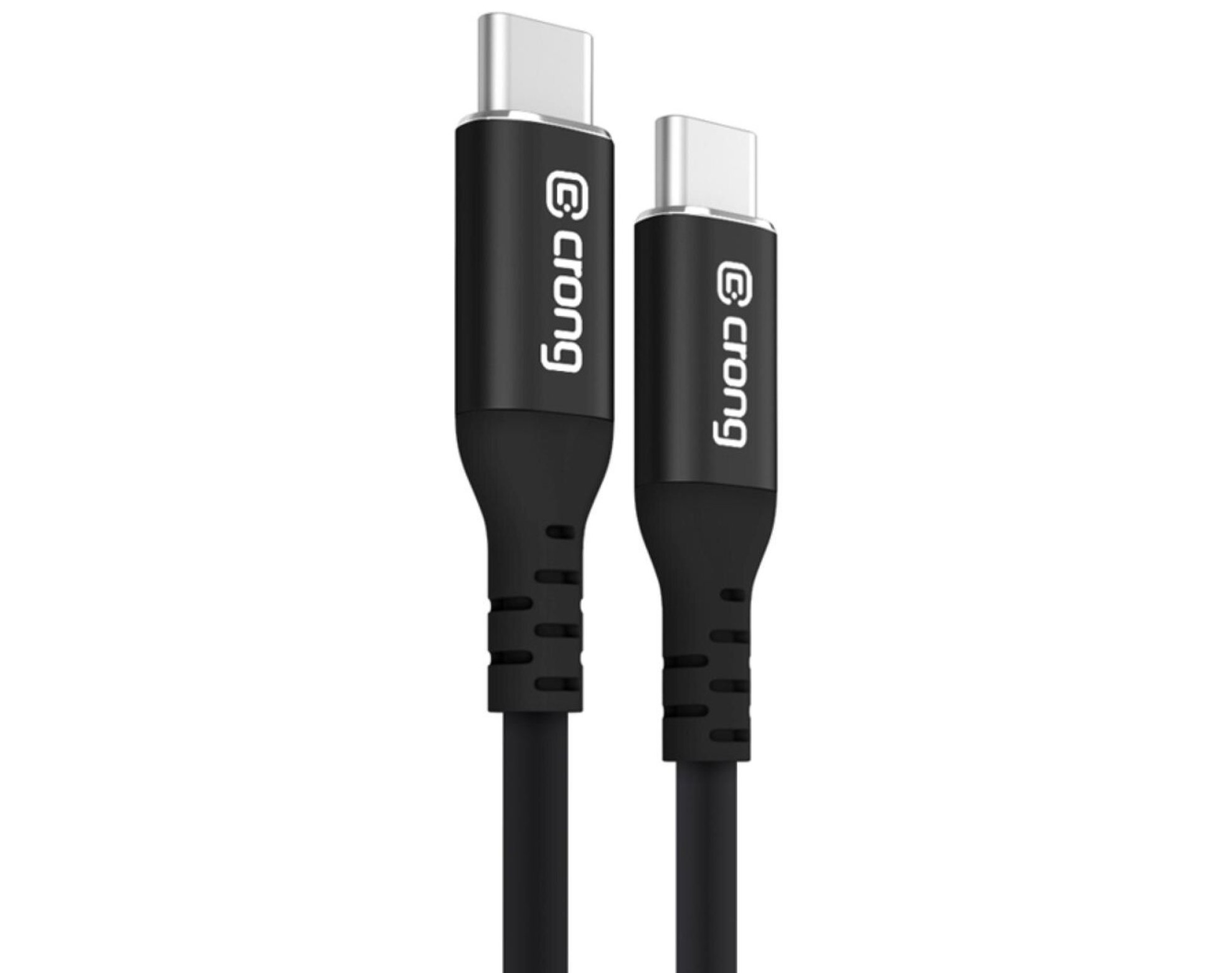 Kabel USB-C - USB-C CRONG Soft Link 2 m Czarny