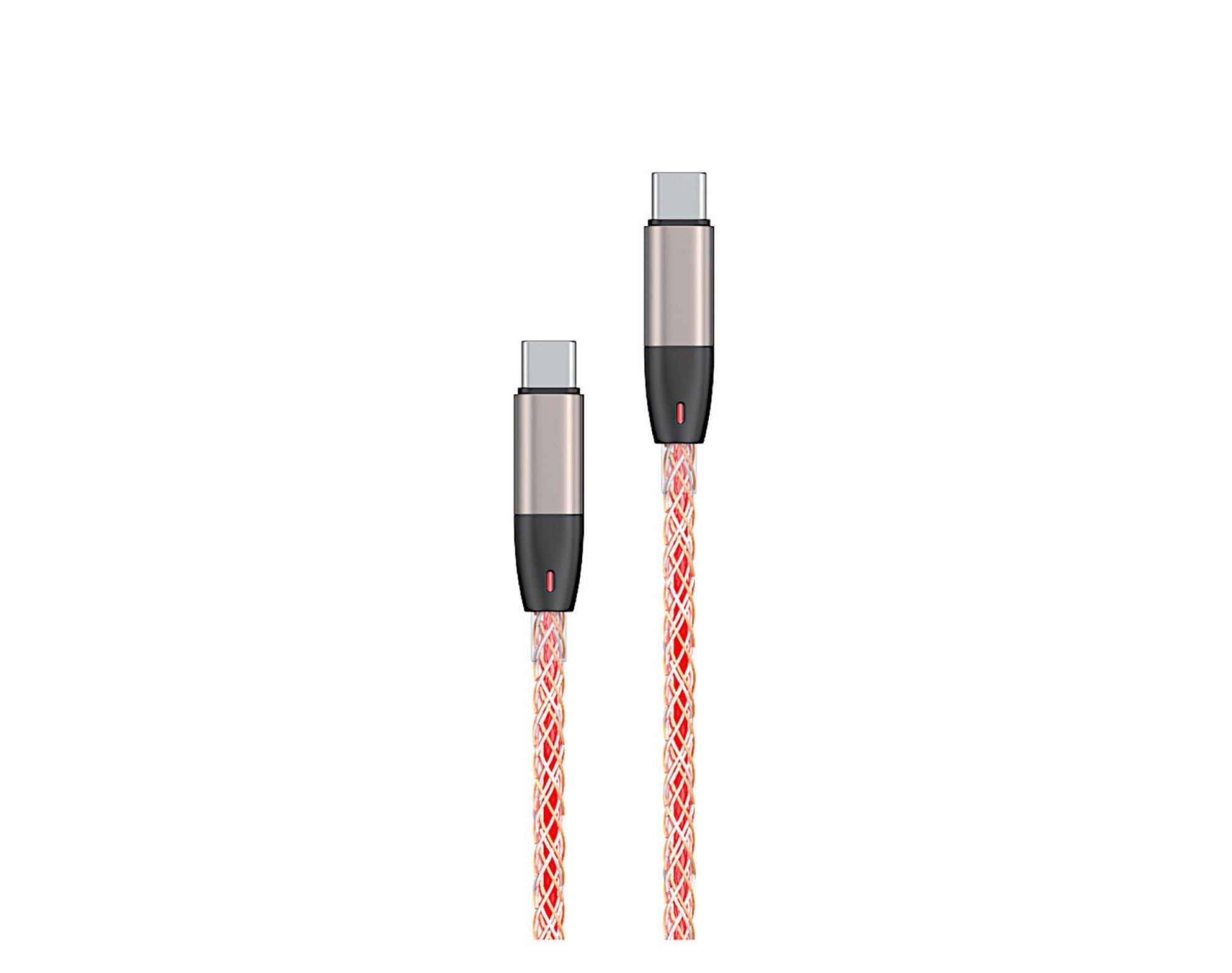 Kabel USB-C — USB-C ENCORE ENERGY EE130-CC 1m 60W Podświetlany Kolorowy