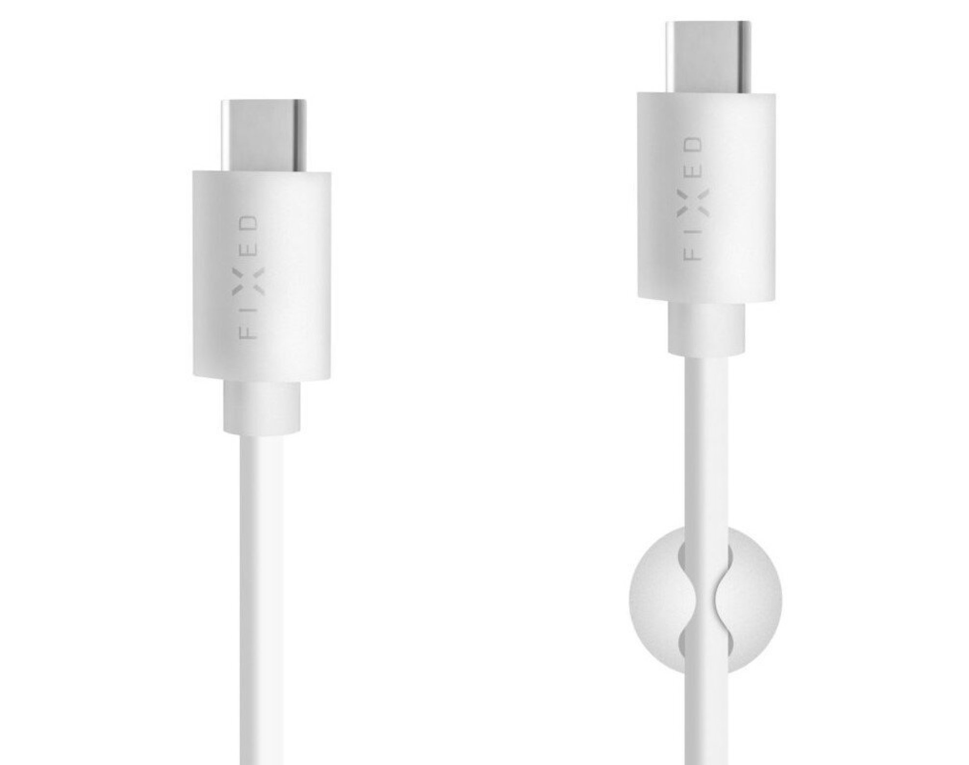 Kabel USB-C - USB-C FIXED 60W 2 m Biały