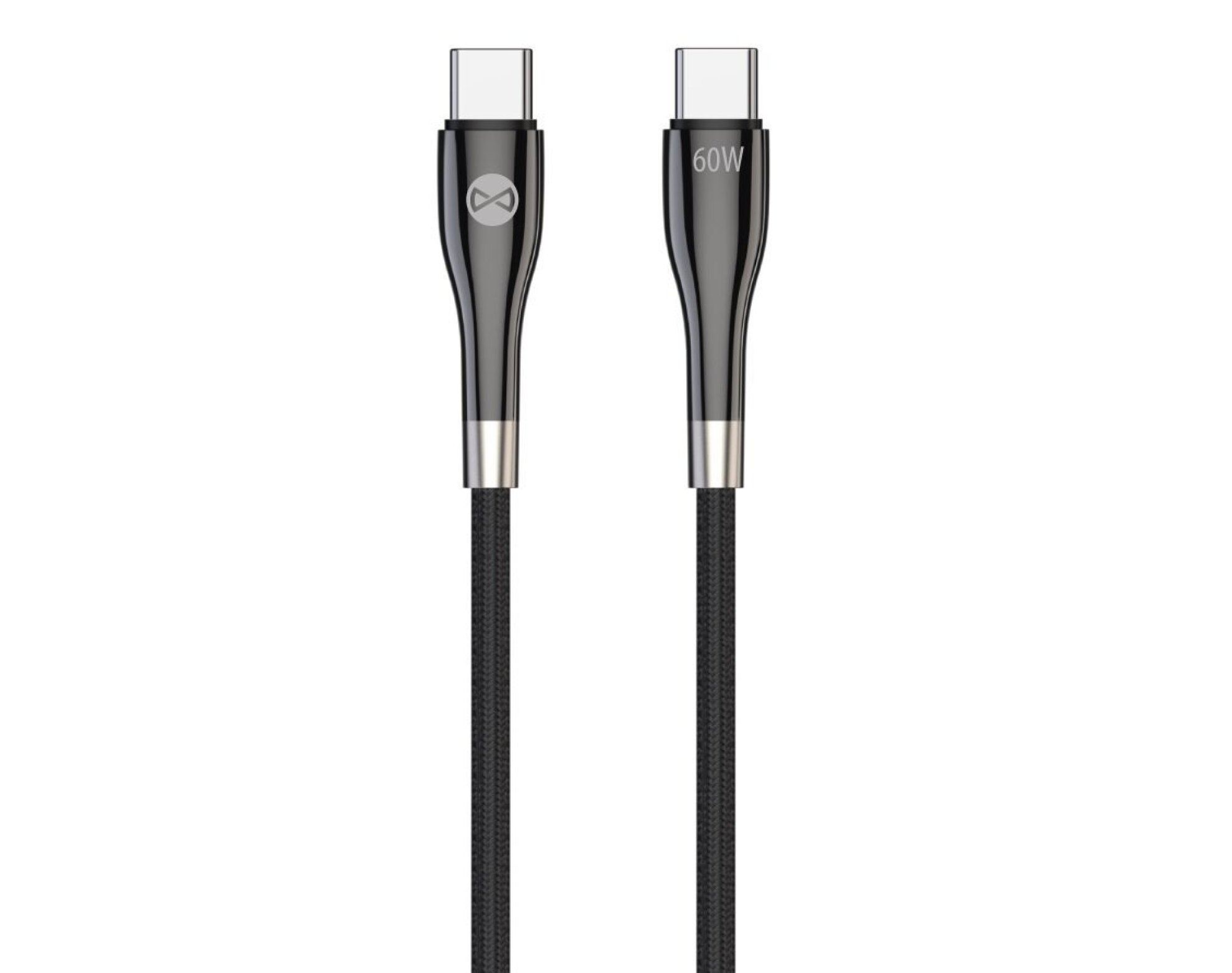 Kabel USB-C - USB-C FOREVER Sleek 60W 1 m Czarny