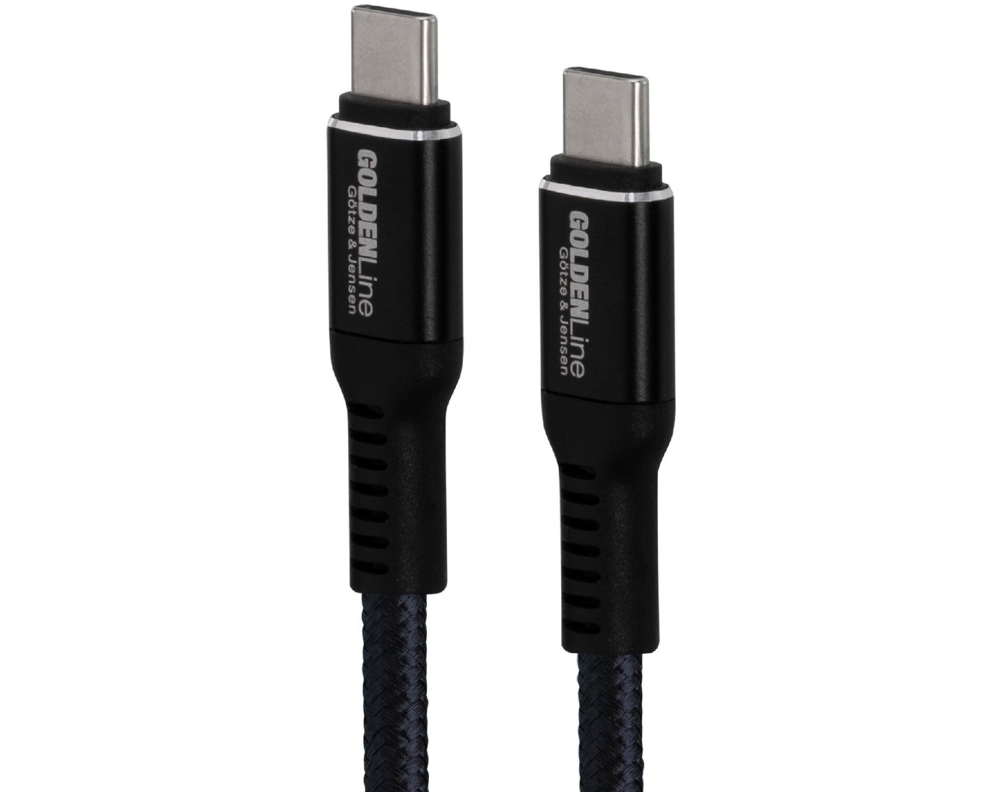Kabel USB-C - USB-C GÖTZE & JENSEN Golden Line 2 m Czarny