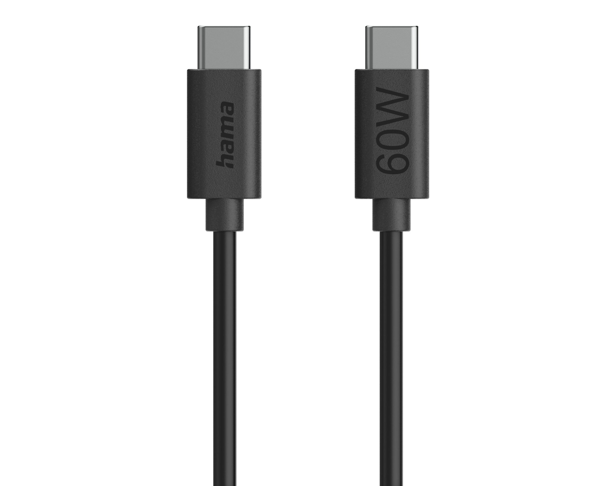 Kabel USB-C - USB-C HAMA 60W 1.2 m Czarny