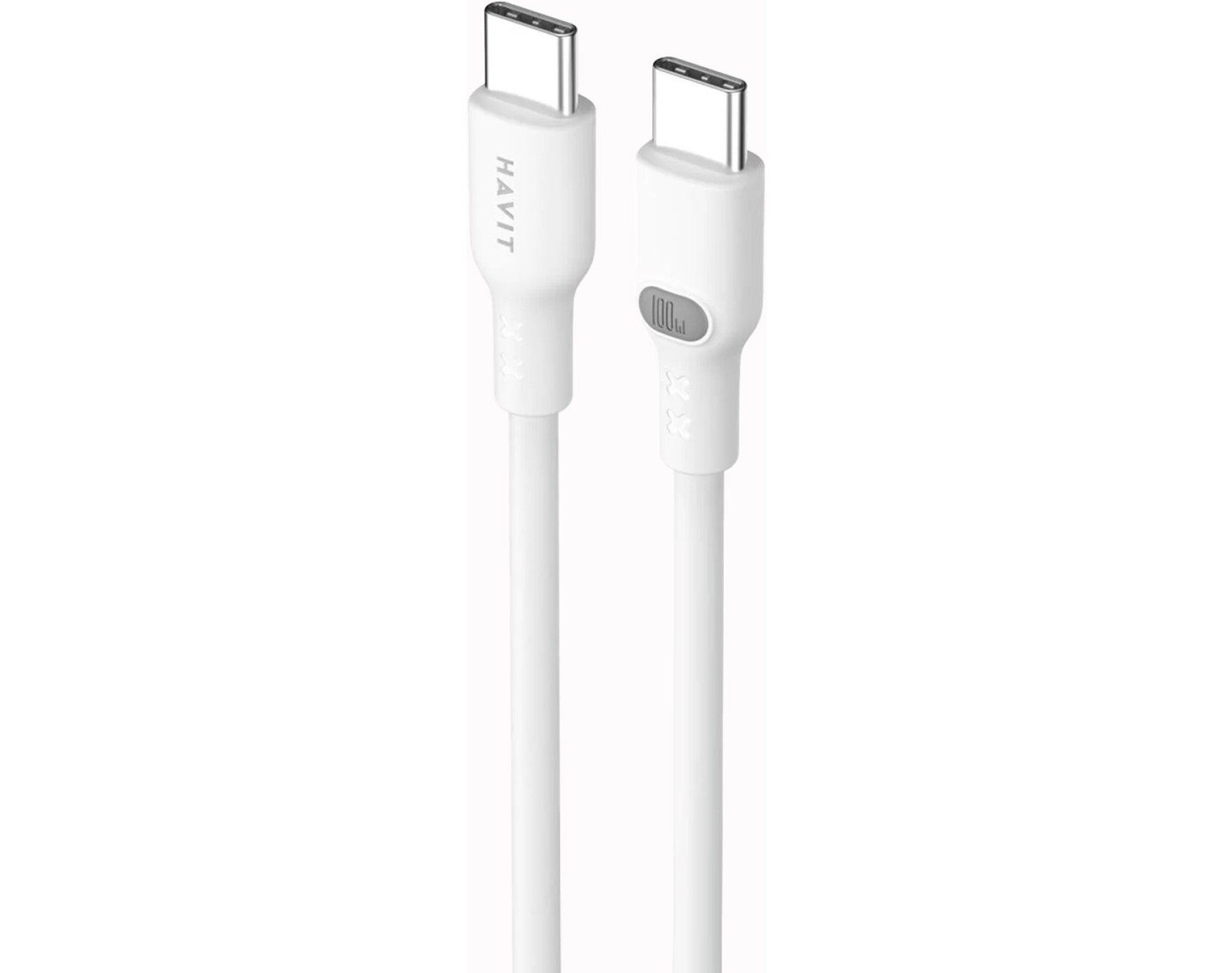 Kabel USB-C - USB-C HAVIT CB6280 100W 1 m Biały