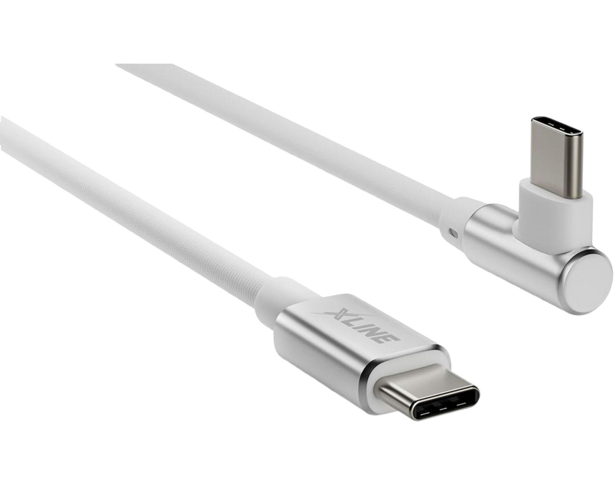 Kabel USB-C - USB-C kątowy XLINE 60W 1m