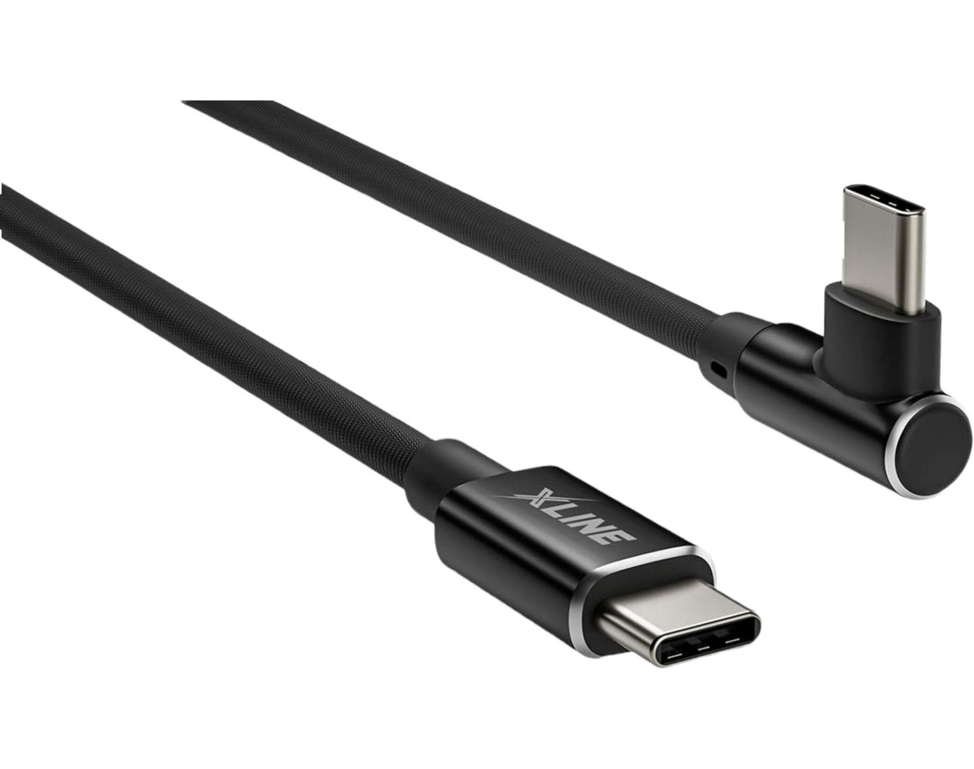 Kabel USB-C - USB-C kątowy XLINE 60W 1m