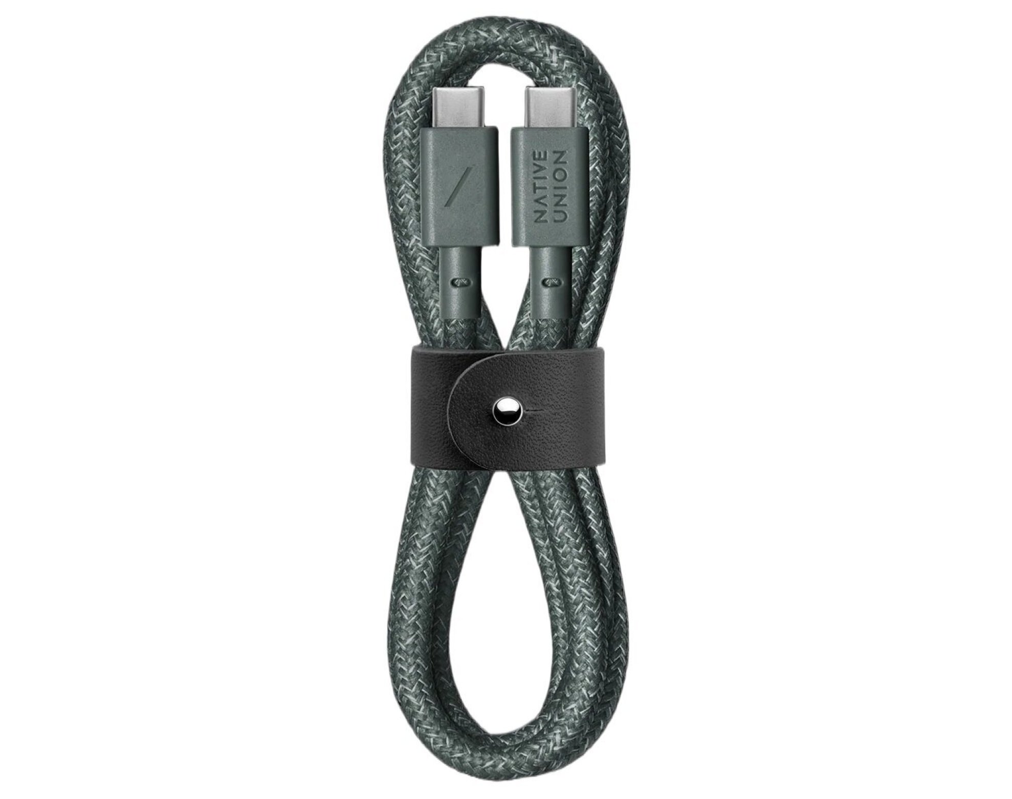 Kabel USB-C - USB-C NATIVE UNION Belt Cable 60W 1.2 m Ciemnozielony
