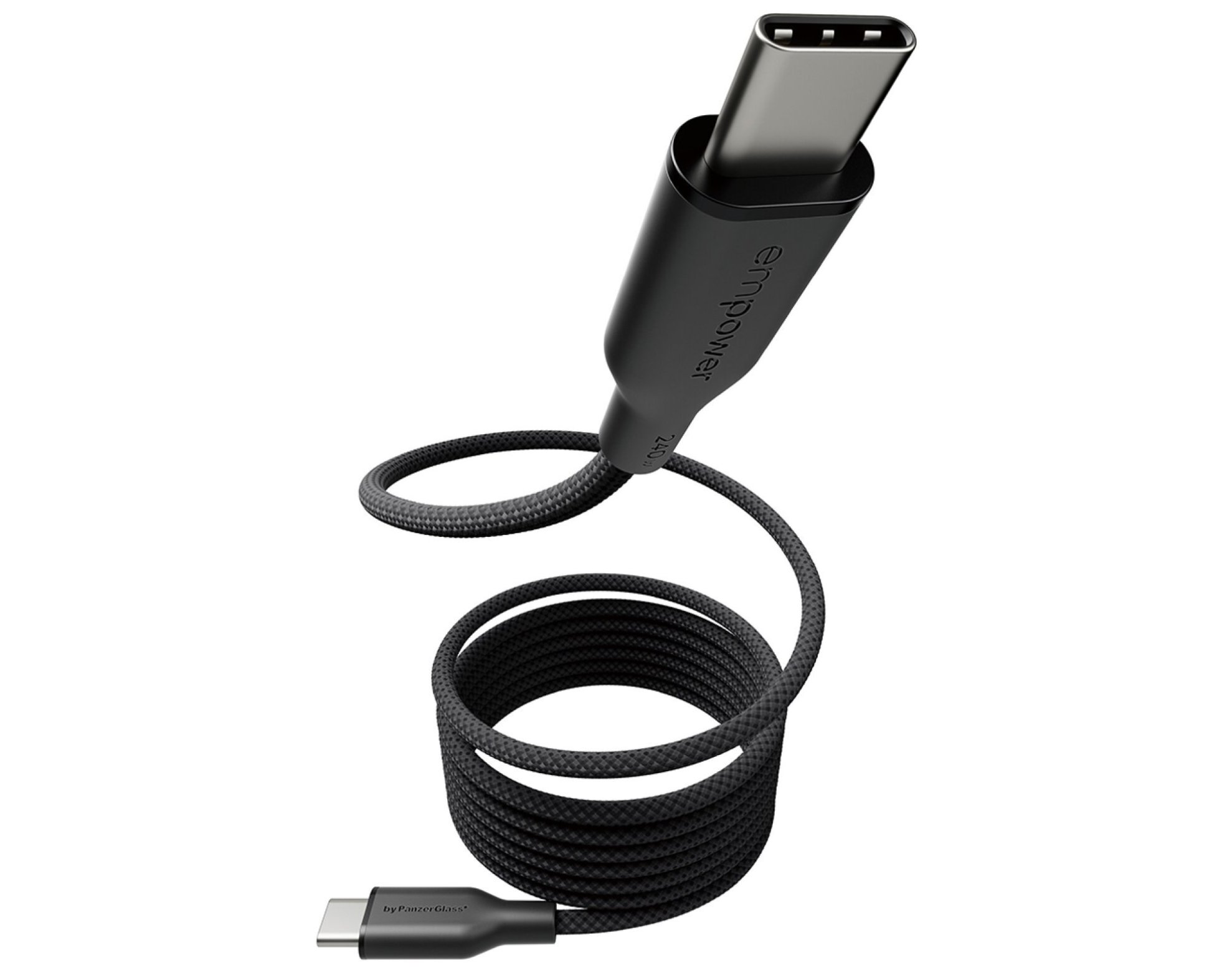 Kabel USB-C - USB-C PANZERGLASS Empower Magnetic 240W 1.5 m Czarny
