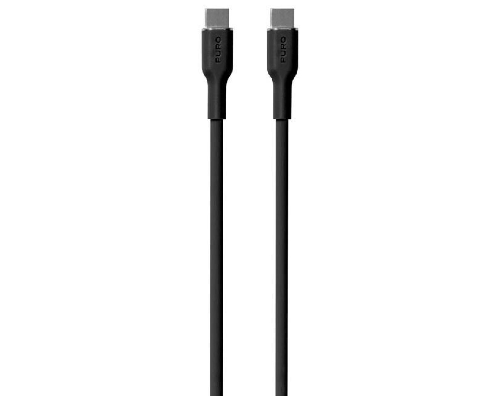 Kabel USB-C - USB-C PURO Icon Soft Cable 1.5 m Czarny