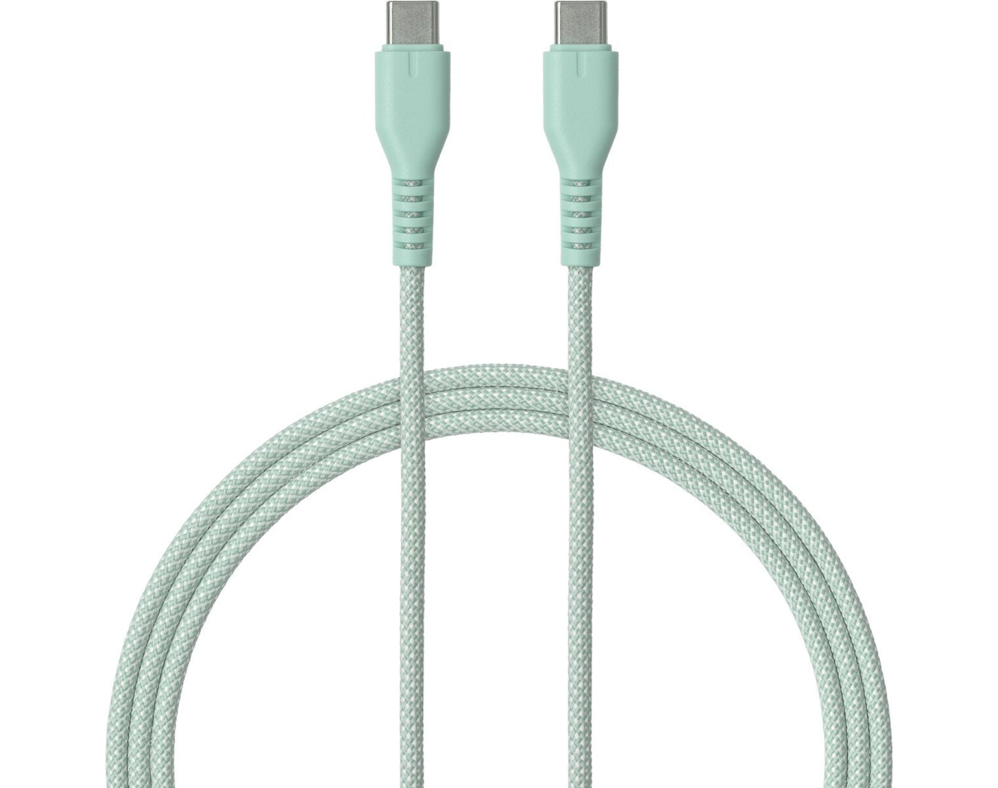 Kabel USB-C - USB-C QUALO QKN-CC-21 1.5 m Miętowy