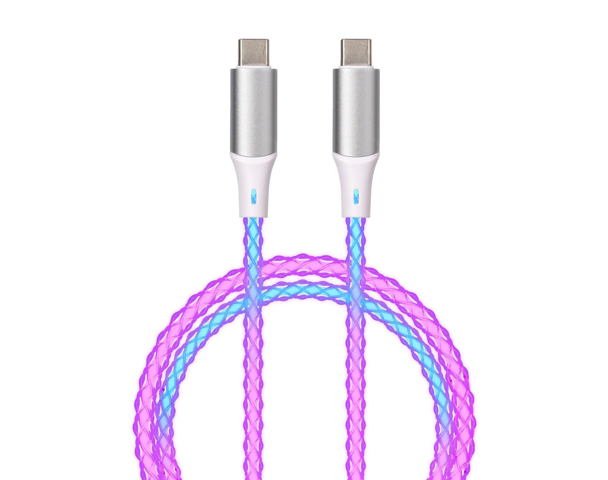Kabel USB-C - USB-C QUALO Ultimate QCS-CC-00 1 m Biało-srebrny
