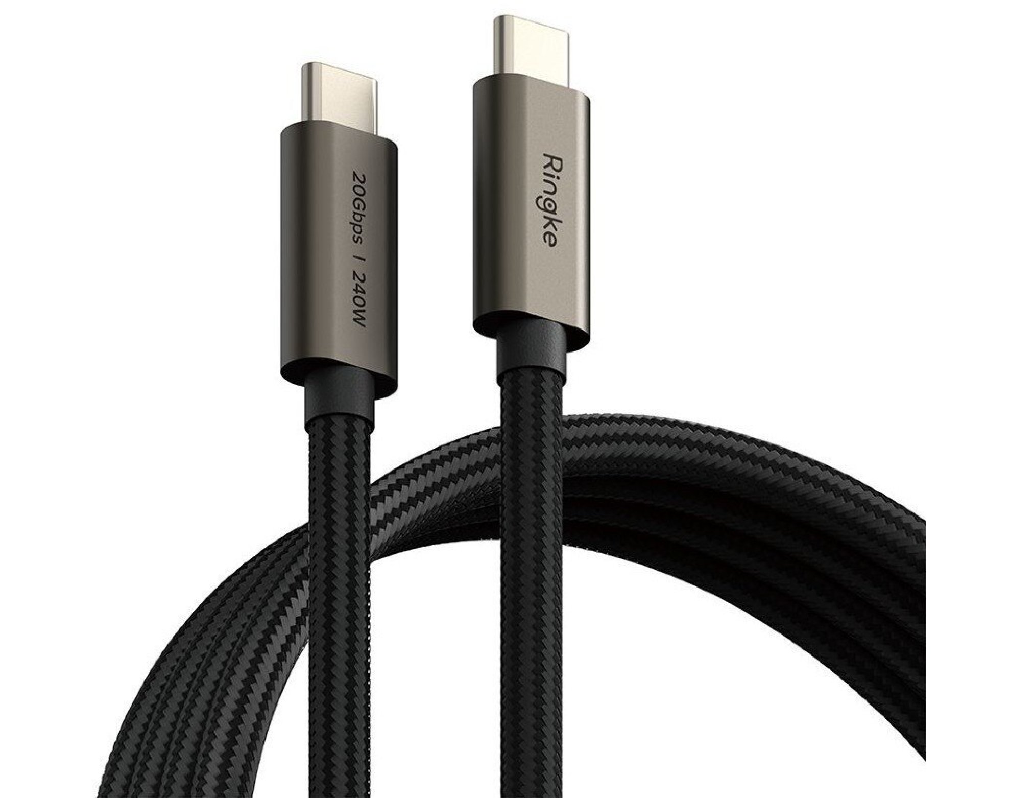 Kabel USB-C - USB-C RINGKE USB 3.2 Gen PD240W 2 m Czarny
