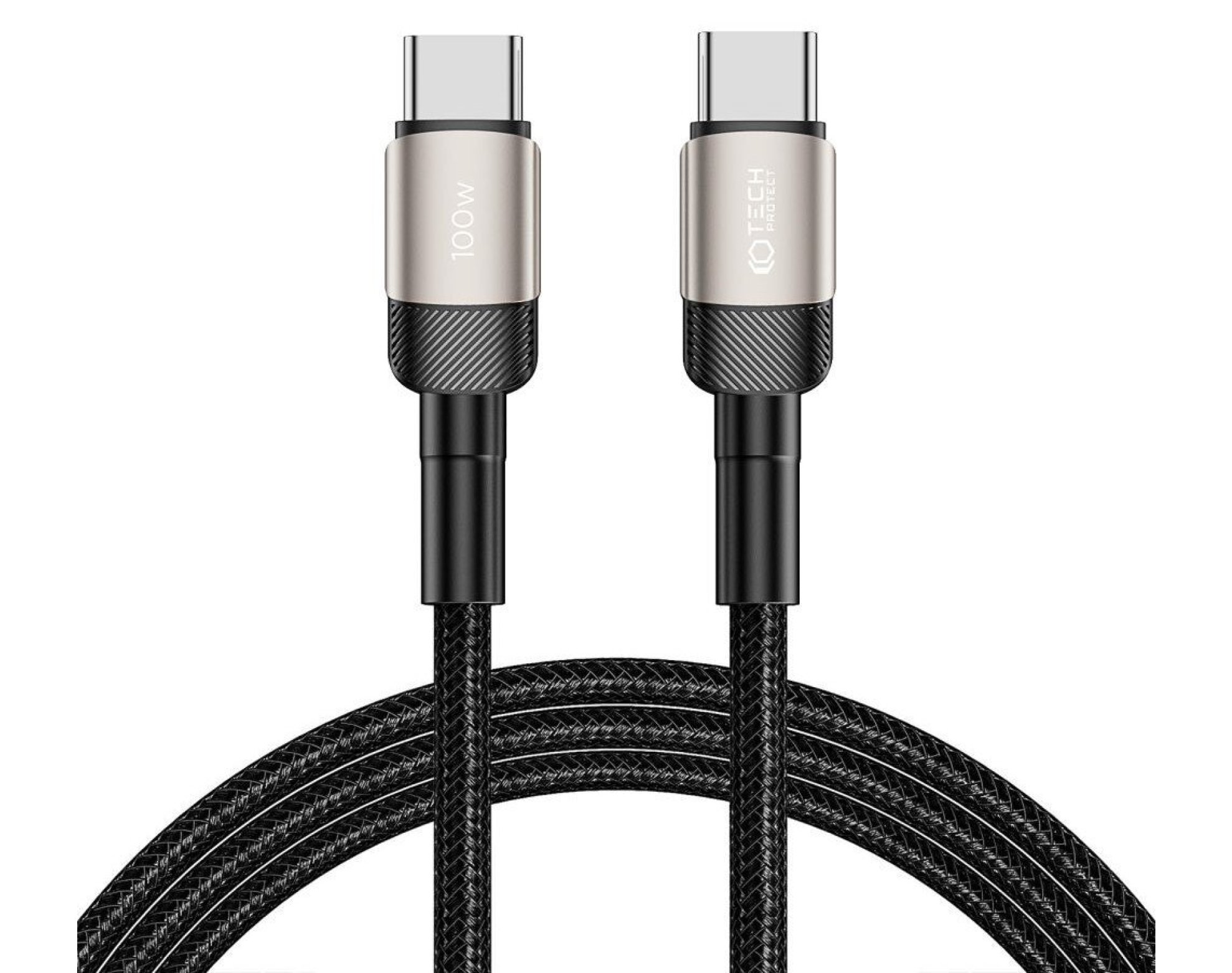 Kabel USB-C - USB-C TECH-PROTECT UltraBoost EVO PD100W/5A 2 m Czarno-beżowy