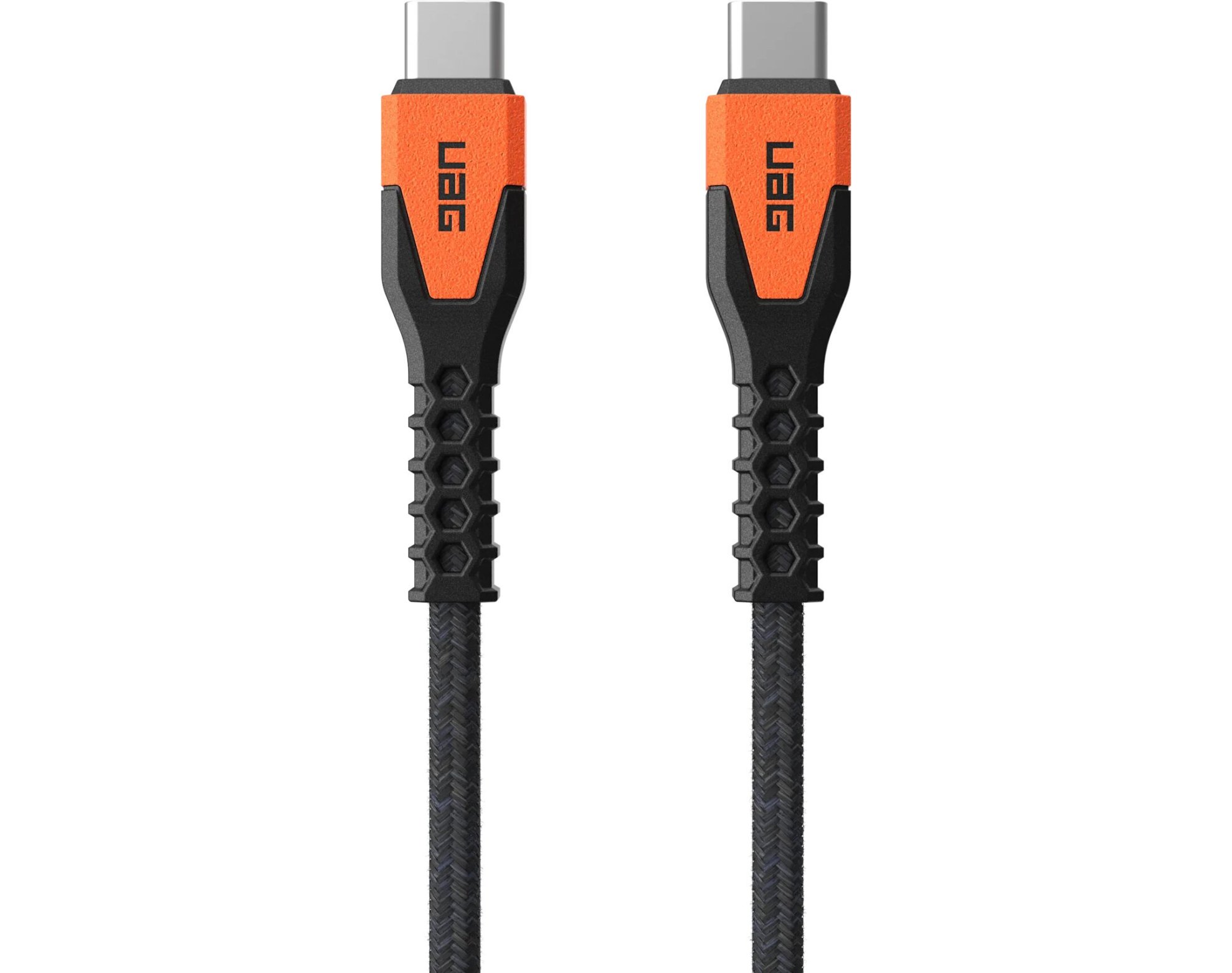 Kabel USB-C - USB-C UAG Rugged Cable 60W 1.5 m Czarno-pomarańczowy