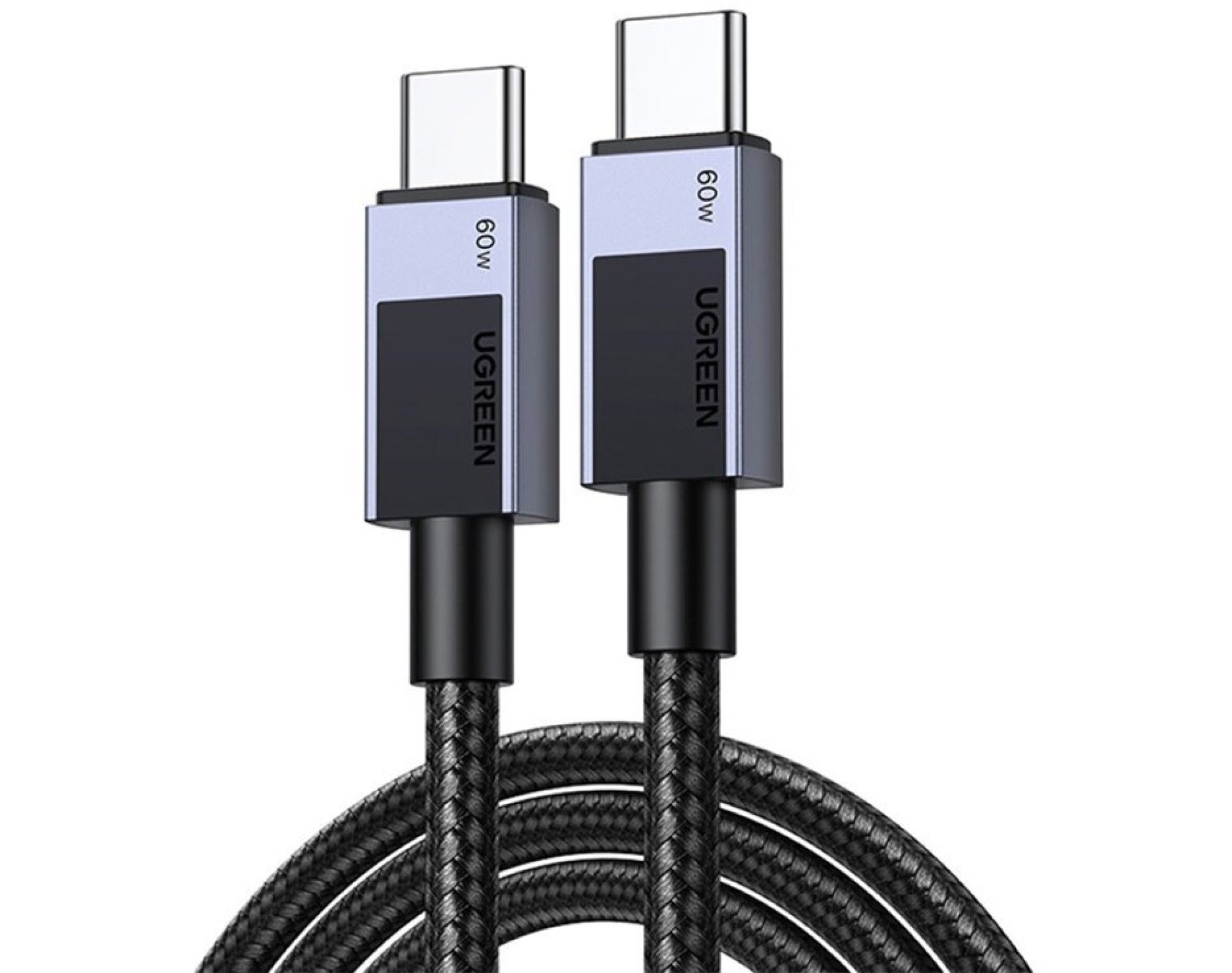 Kabel USB-C - USB-C UGREEN L524 60W 0.5 m Szary