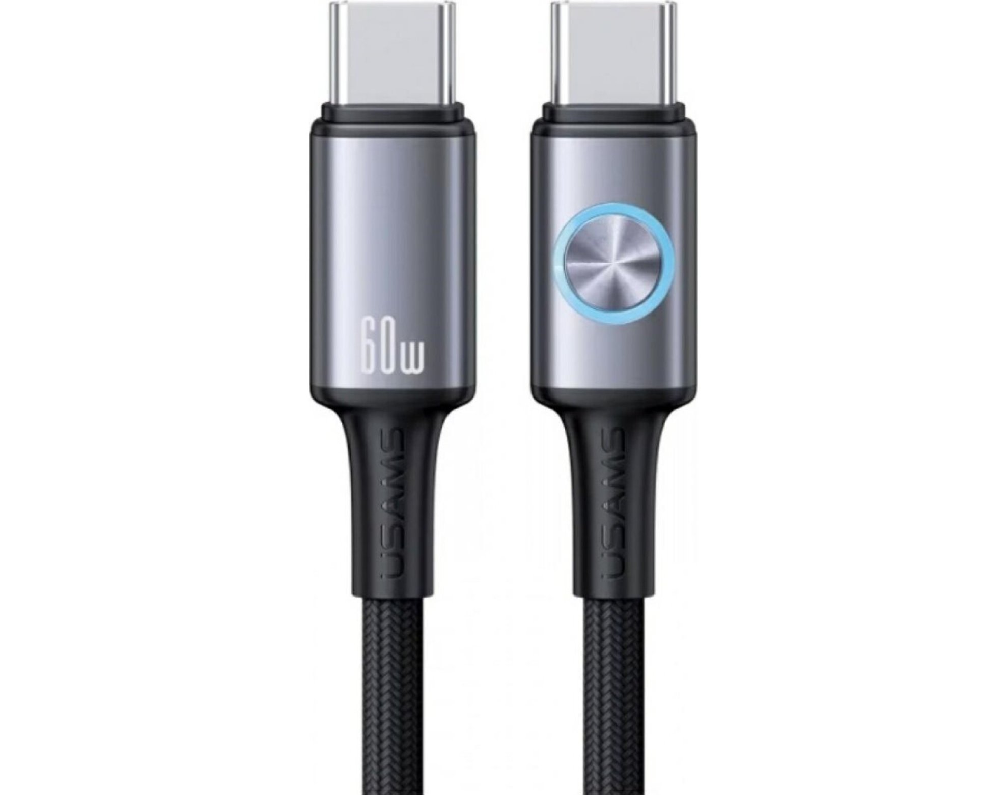 Kabel USB-C - USB-C USAMS Huan Series SJ752 60W 1.2 m Szary