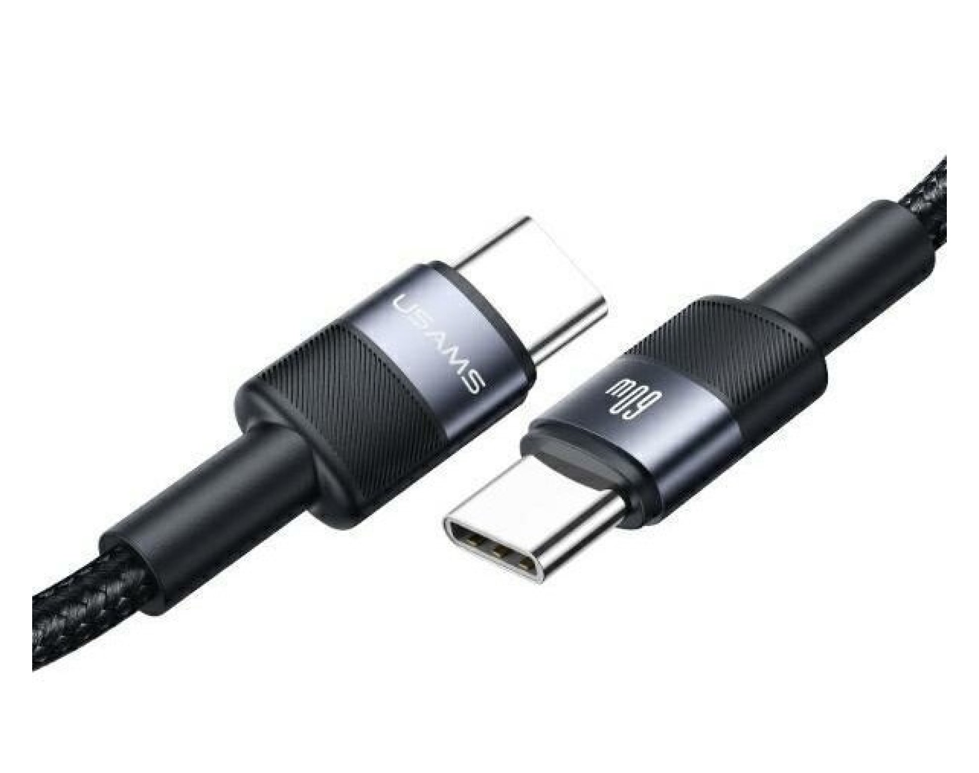 Kabel USB-C - USB-C USAMS SJ724USBSG01 60W 1.2m Czarny