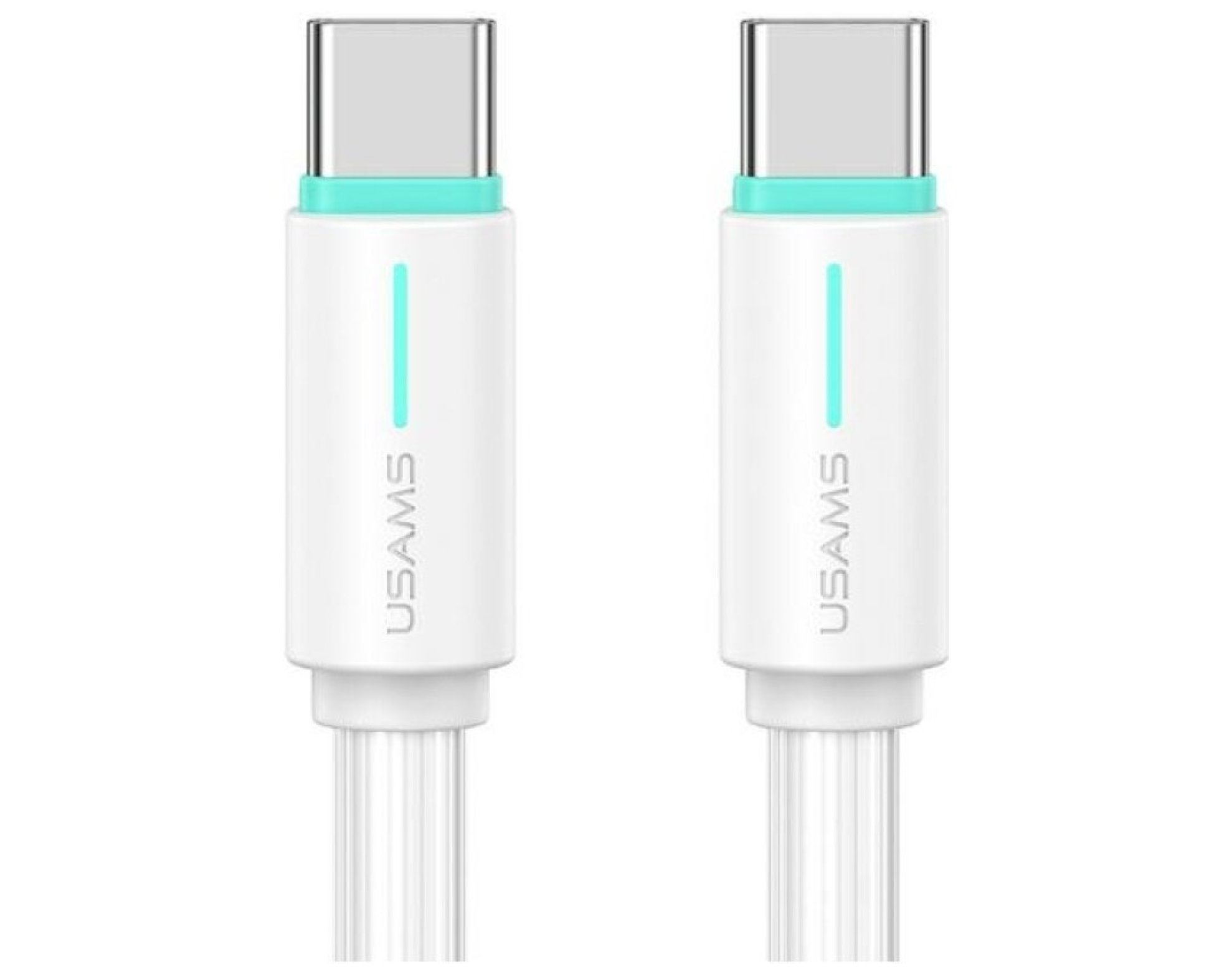 Kabel USB-C - USB-C USAMS SJ734USB02 60W 1 m Biały