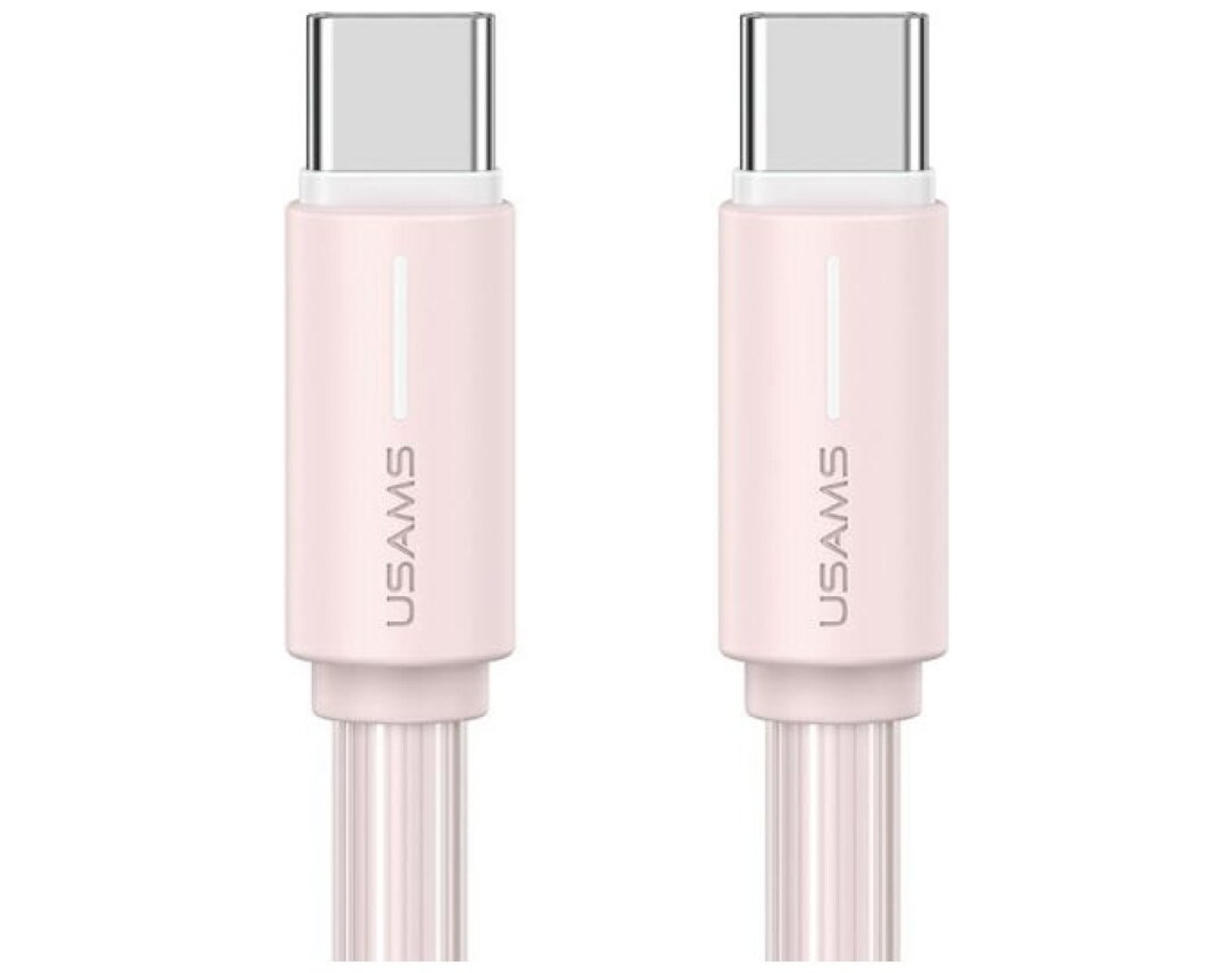 Kabel USB-C - USB-C USAMS SJ734USB04 60W 1 m Różowy