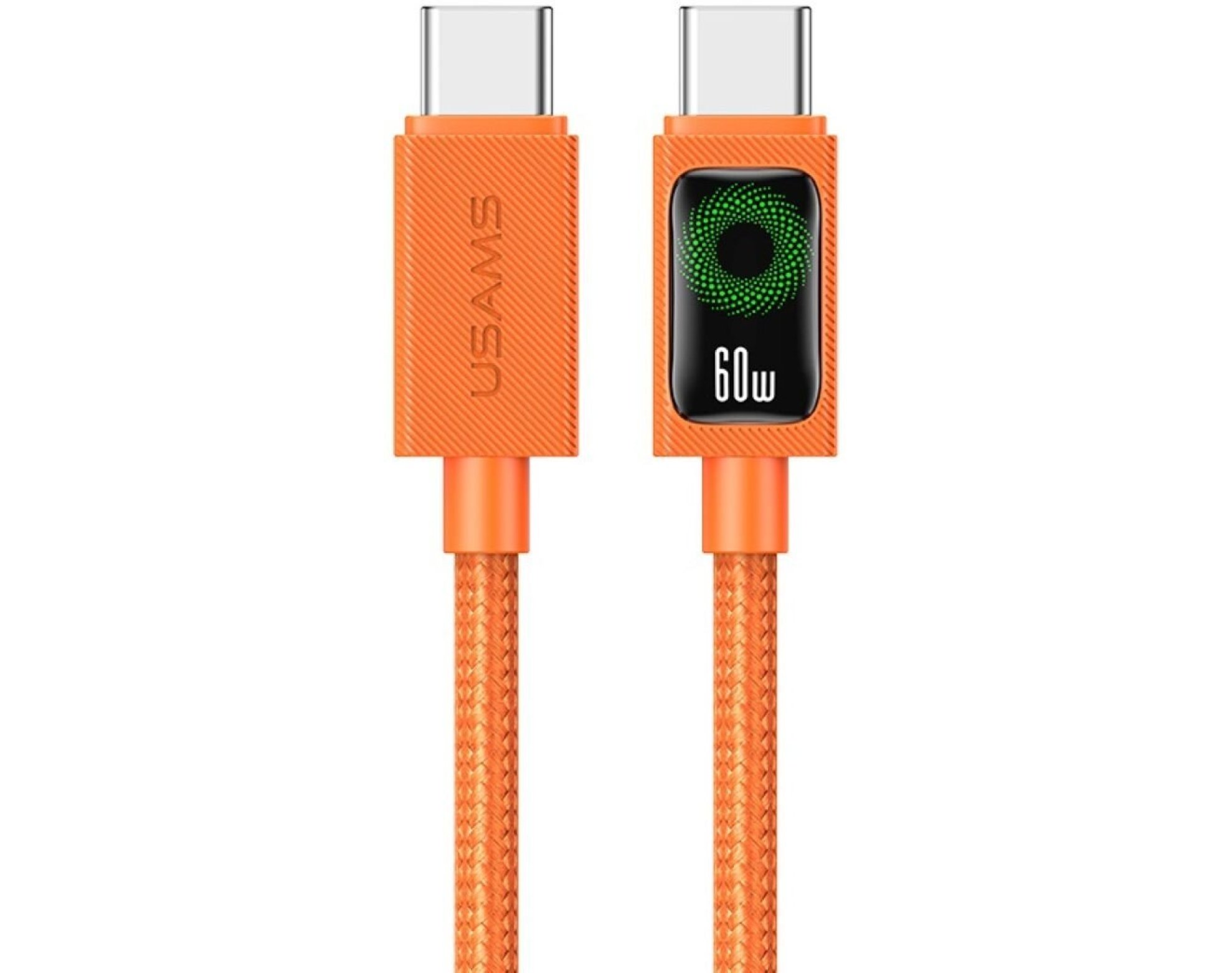 Kabel USB-C - USB-C USAMS SJ773 60W 1.2 m Pomarańczowy
