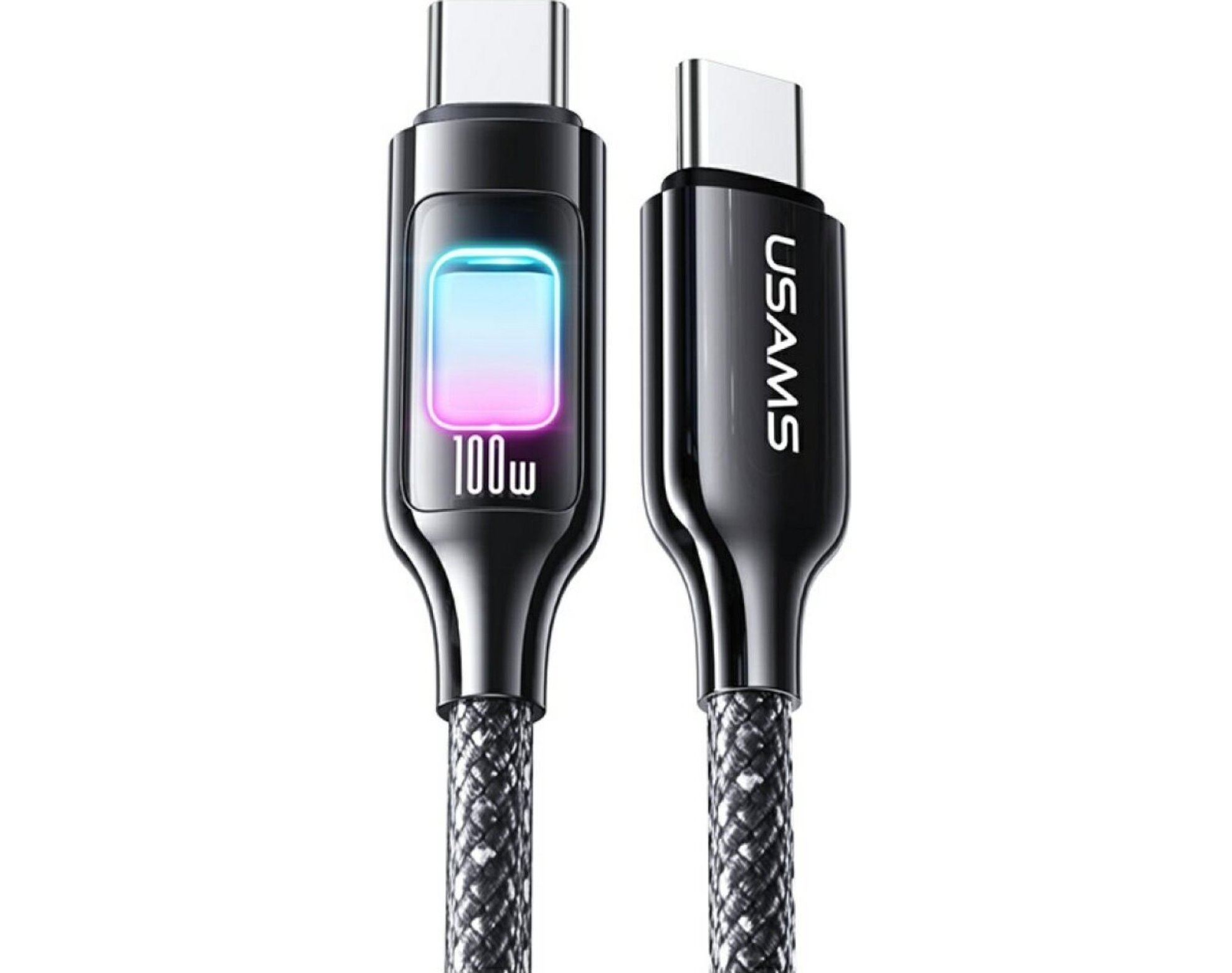 Kabel USB-C - USB-C USAMS TC Series SJ750 100W 1.2 m Szary