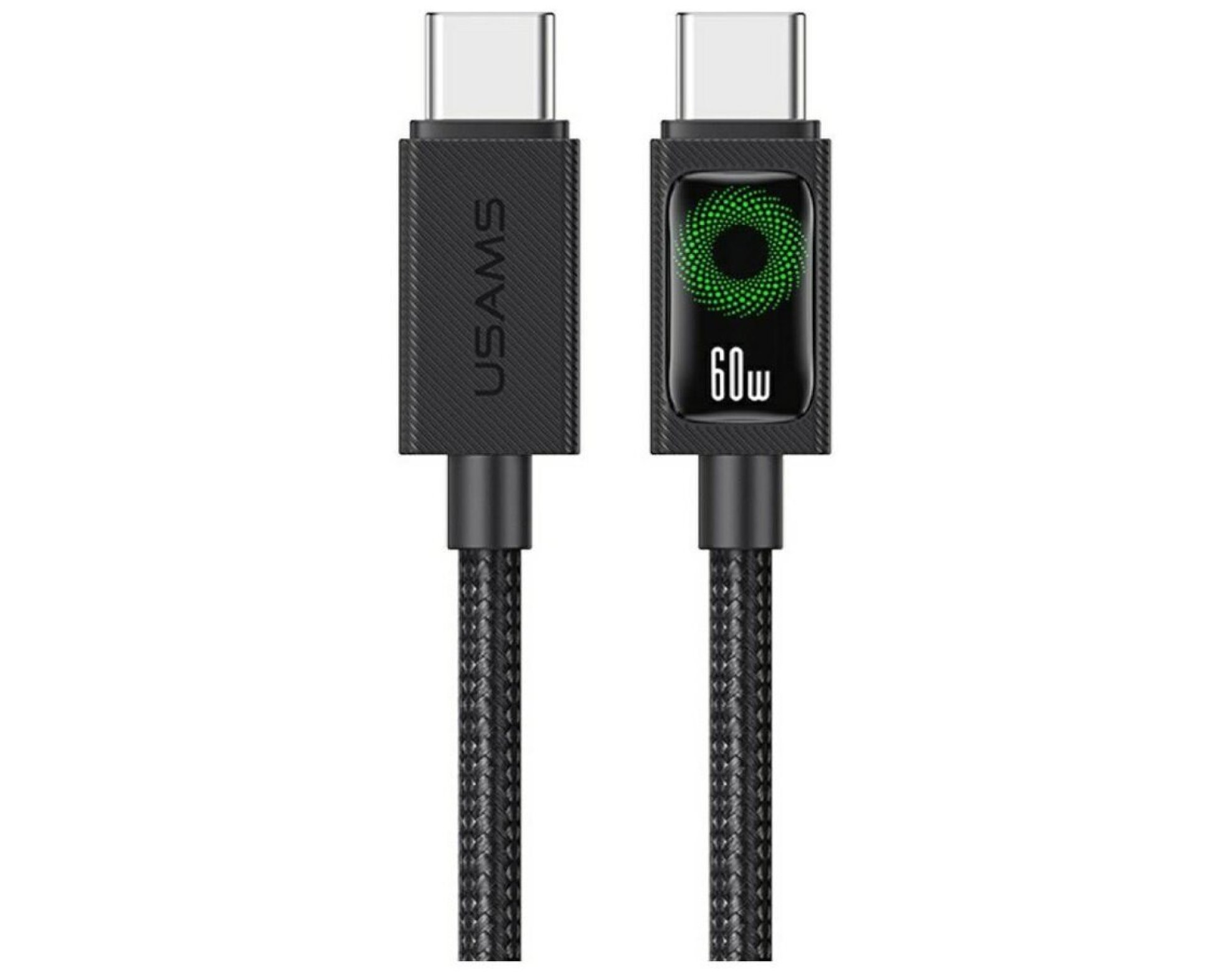 Kabel USB-C - USB-C USAMS U92 60W 1.2 m Czarny