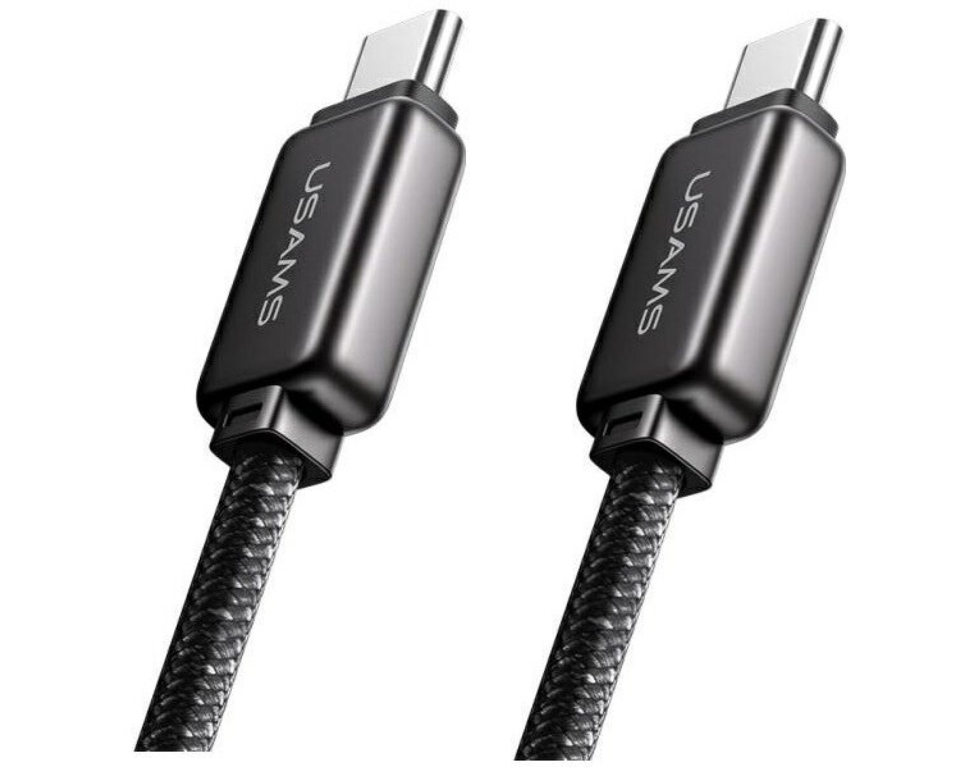 Kabel USB-C - USB-C USAMS z wyświetlaczem LCD Meteor Series SJ744USB02 100W 1.2m Czarny