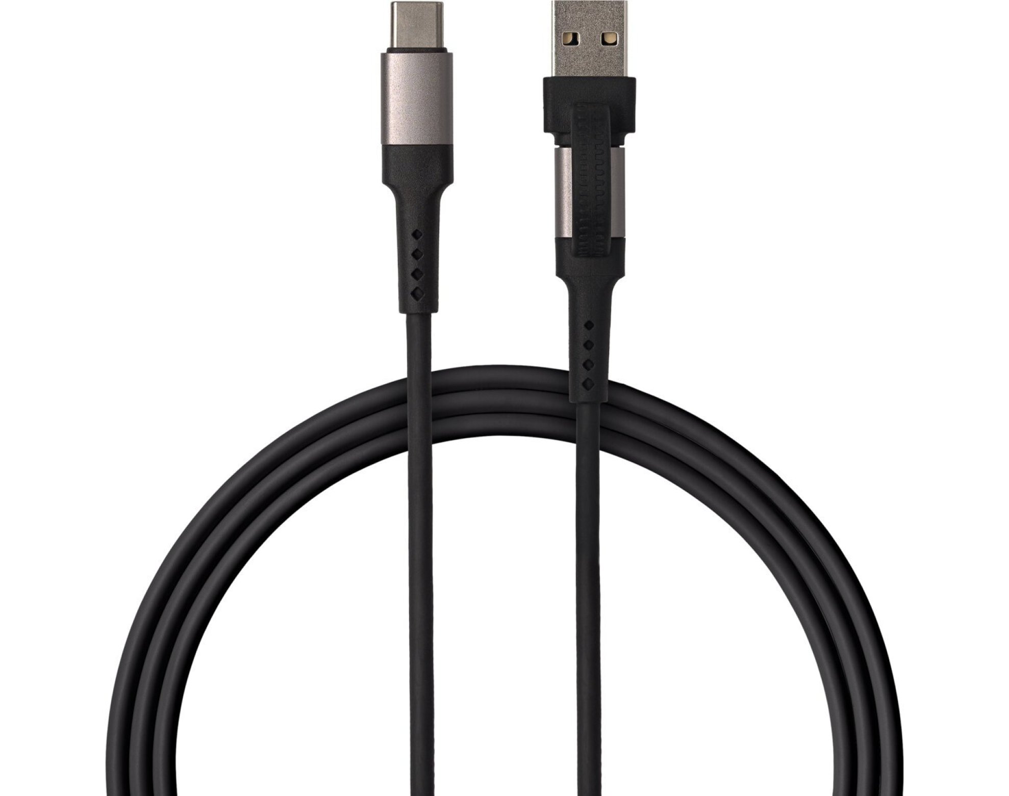 Kabel USB-C - USB-C/USB-A QUALO Ultimate QKN-2w1-CCA-01 1.2 m Czarny