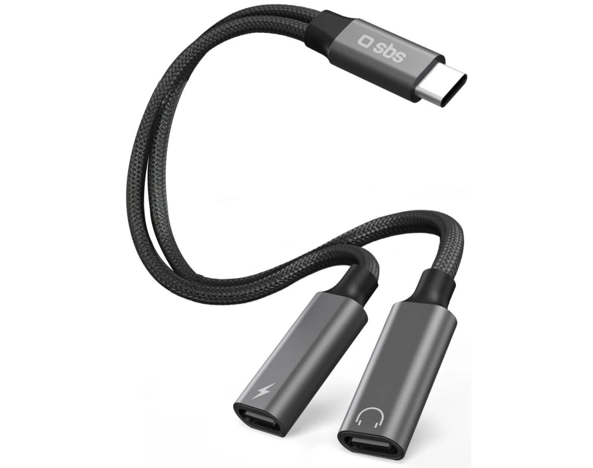 Kabel USB-C - USB-C/USB-C SBS 2w1 TEADATYCHARGETYCK 60W 0.13 m Czarny