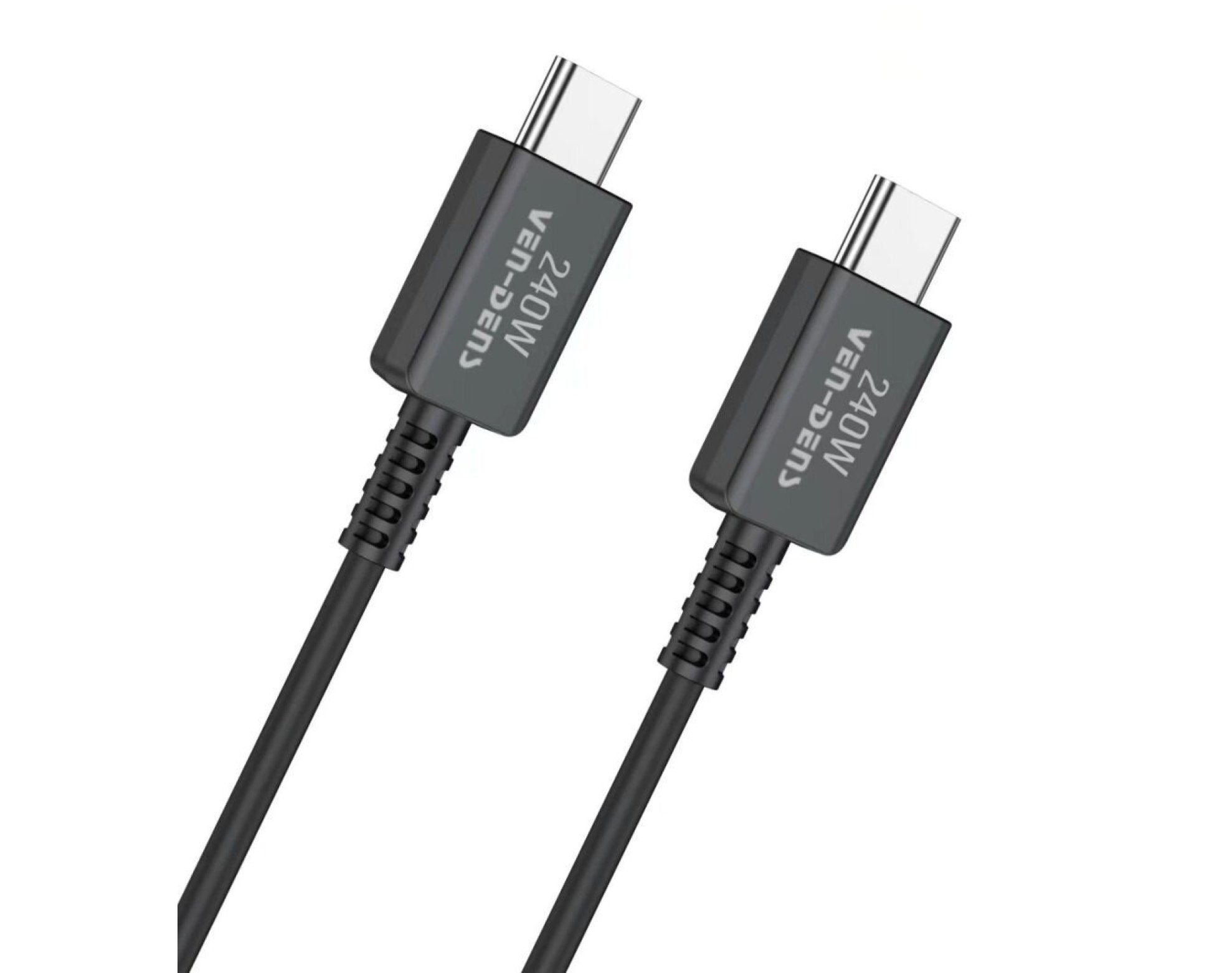 Kabel USB-C - USB-C VEN-DENS 240W 1.8m Czarny