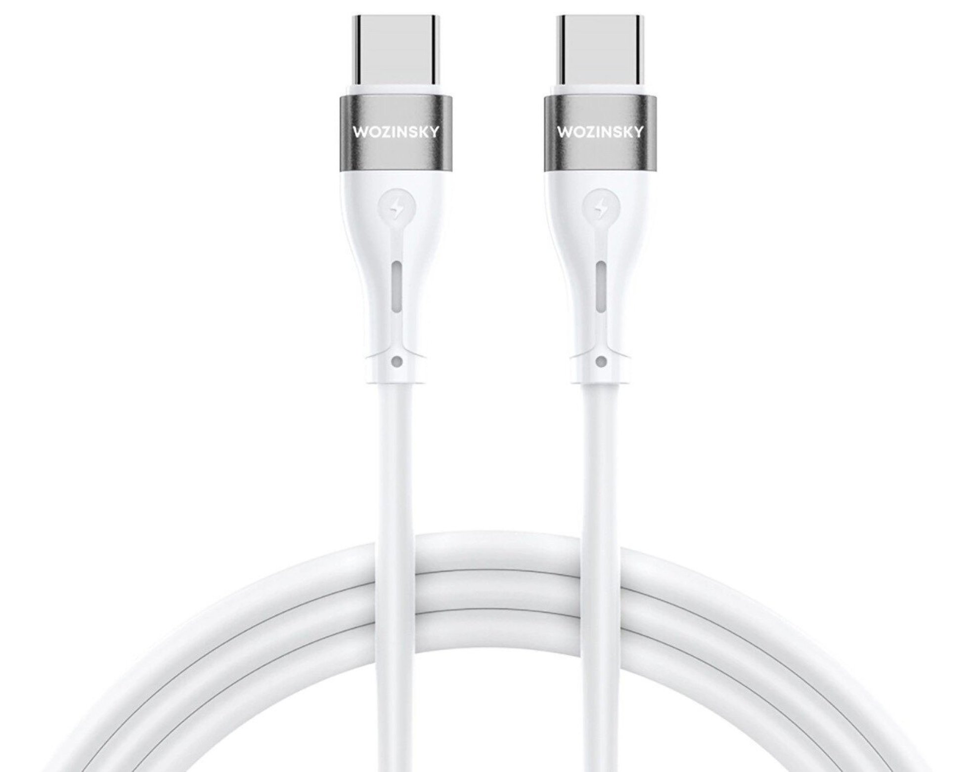 Kabel USB-C - USB-C WOZINSKY WSTCC2 65W 2 m Biały