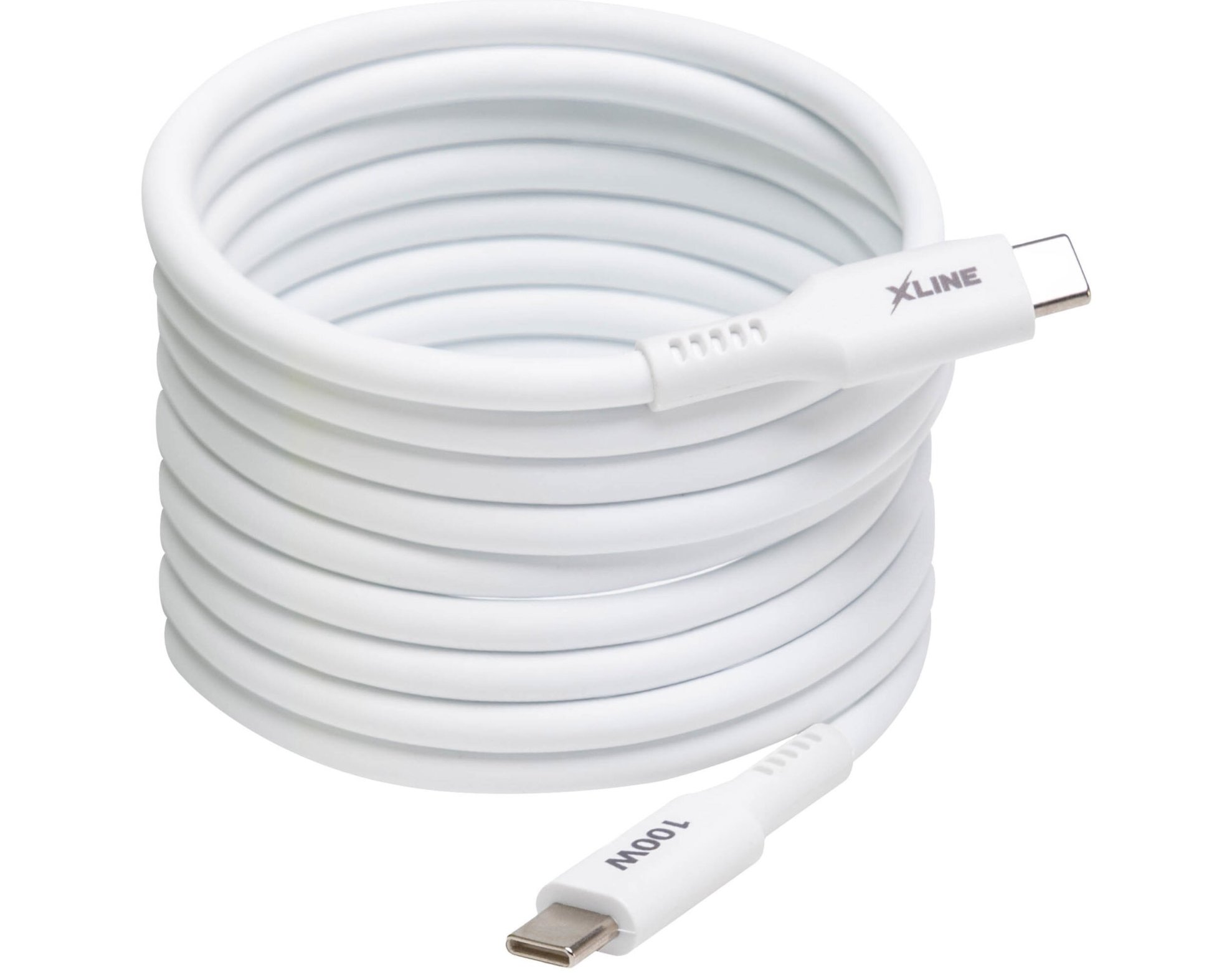 Kabel USB-C - USB-C XLINE Mag Soft UC02WMC-CC 100W 2m Biały