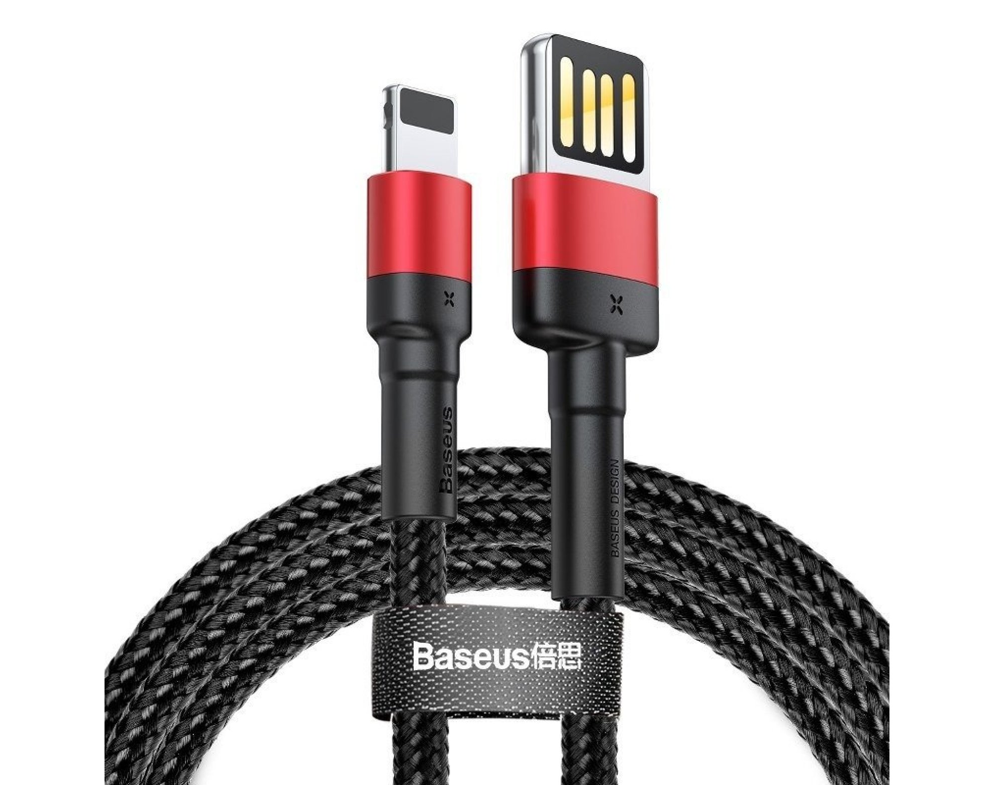 Kabel USB - Lightning BASEUS Cafule 1 m Czarno-czerwony