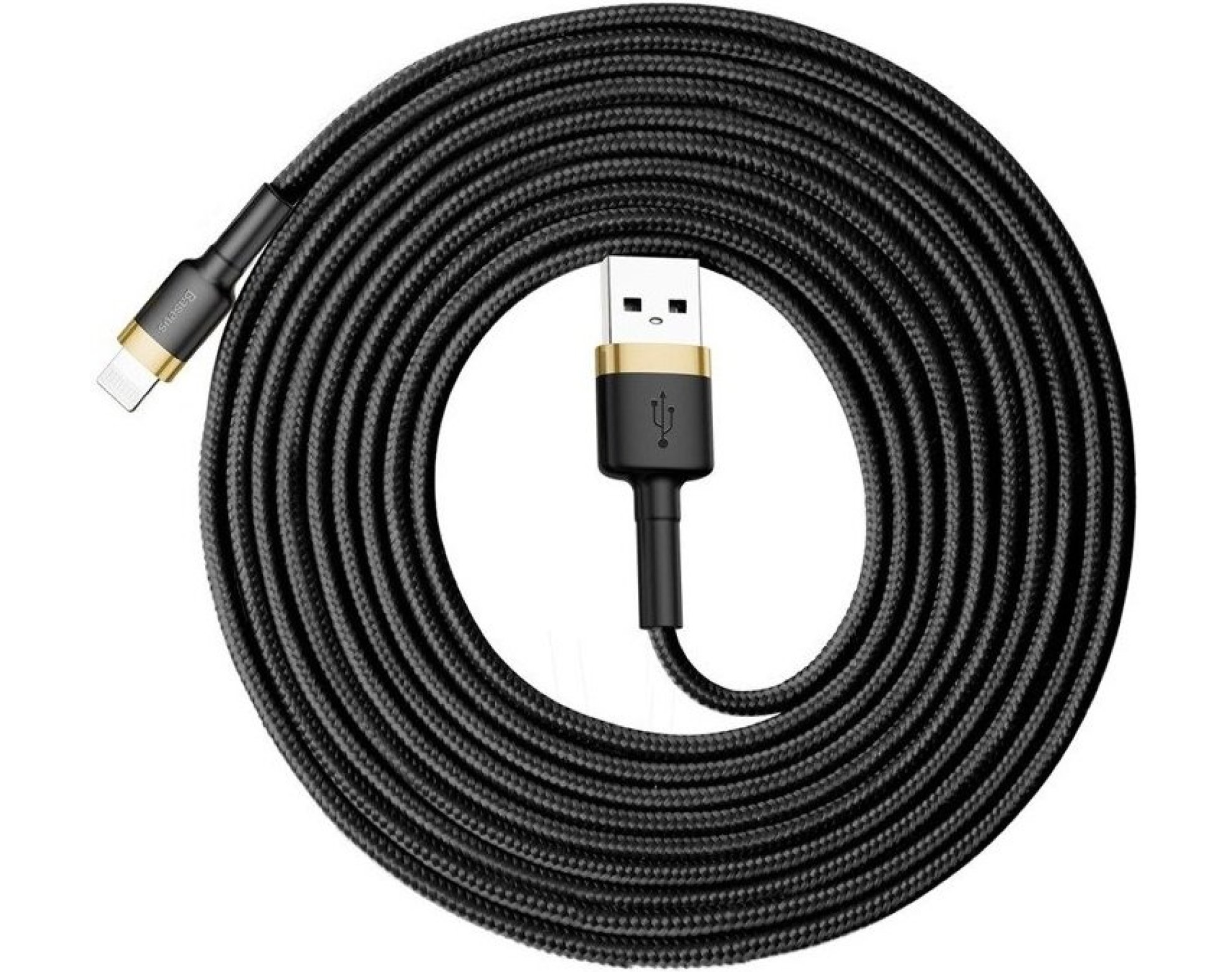 Kabel USB - Lightning BASEUS Cafule 3 m Czarno-złoty