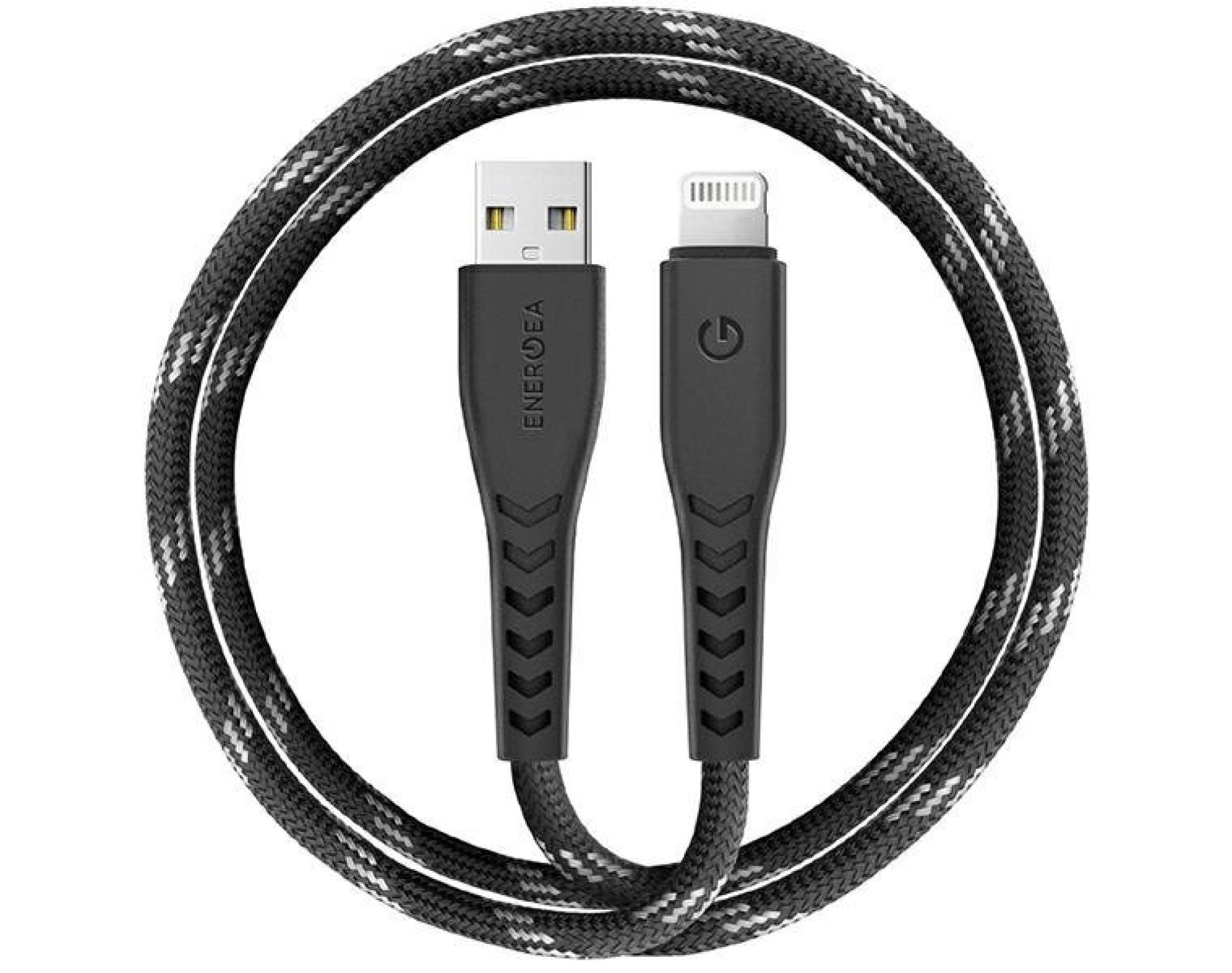 Kabel USB - Lightning ENERGEA Nyloflex MFI 1.5 m Czarny