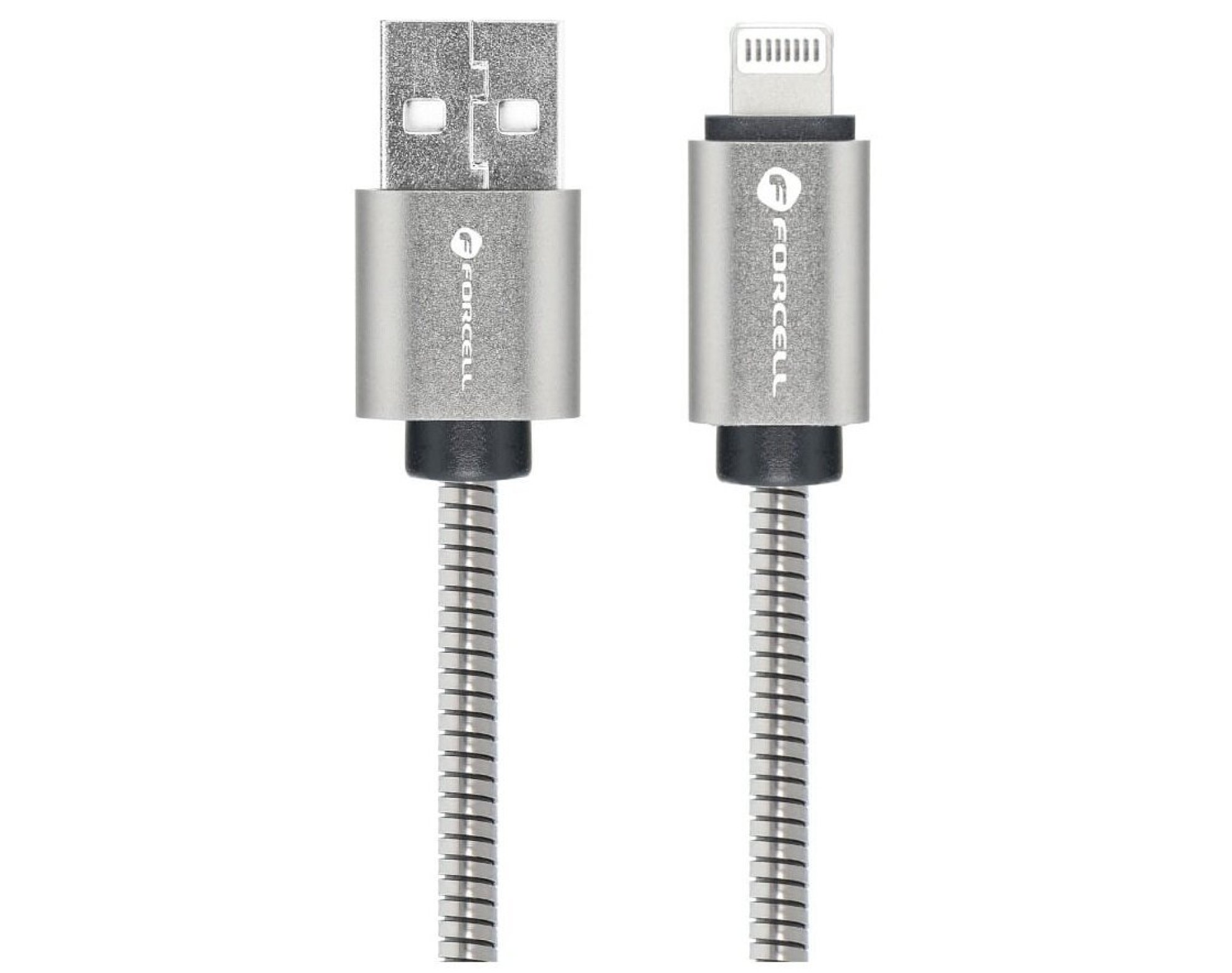 Kabel USB - Lightning FORCELL F-Energy C236 12W 1 m Srebrny