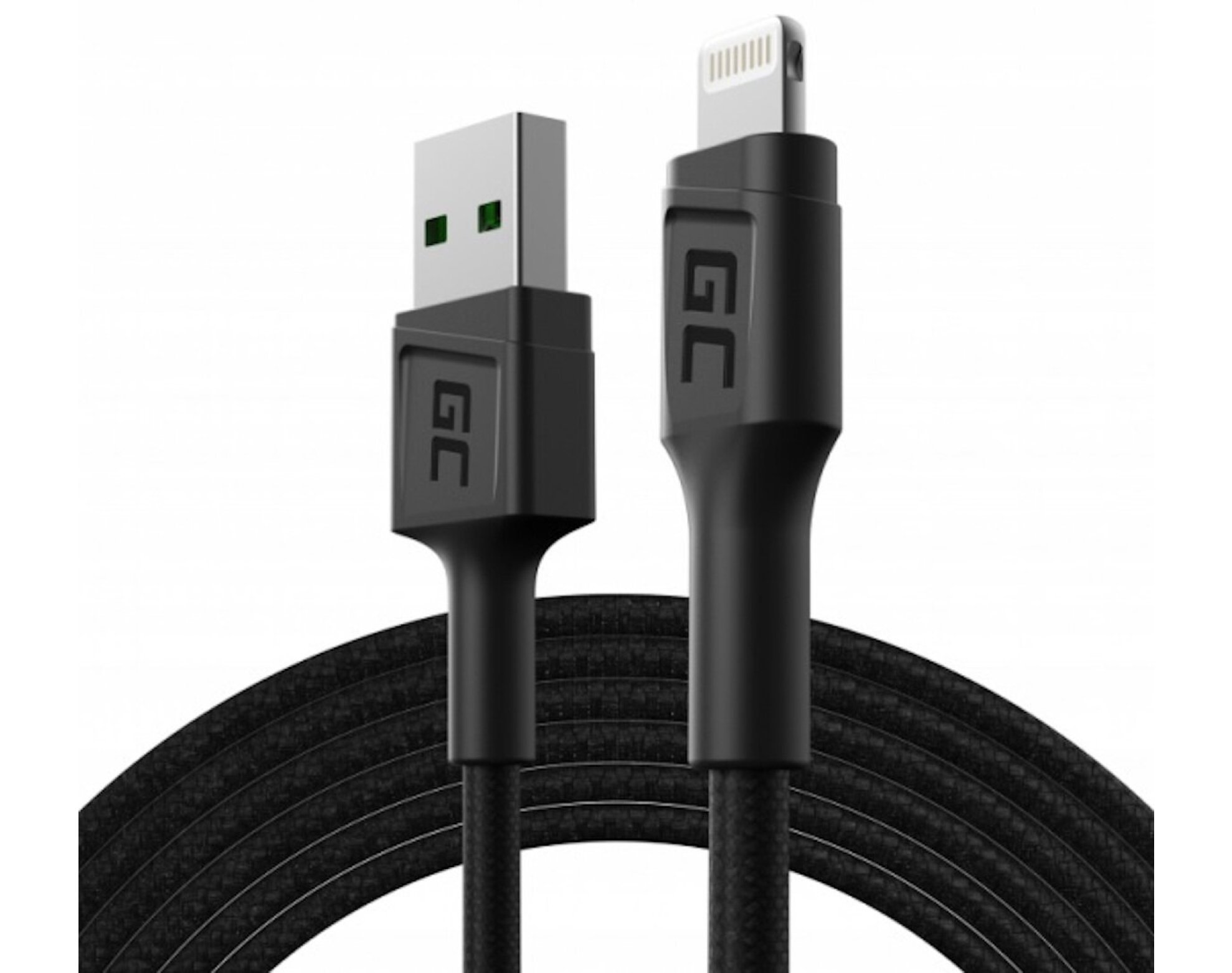 Kabel USB - Lightning GREENCELL PowerStream 1.2 m Czarny