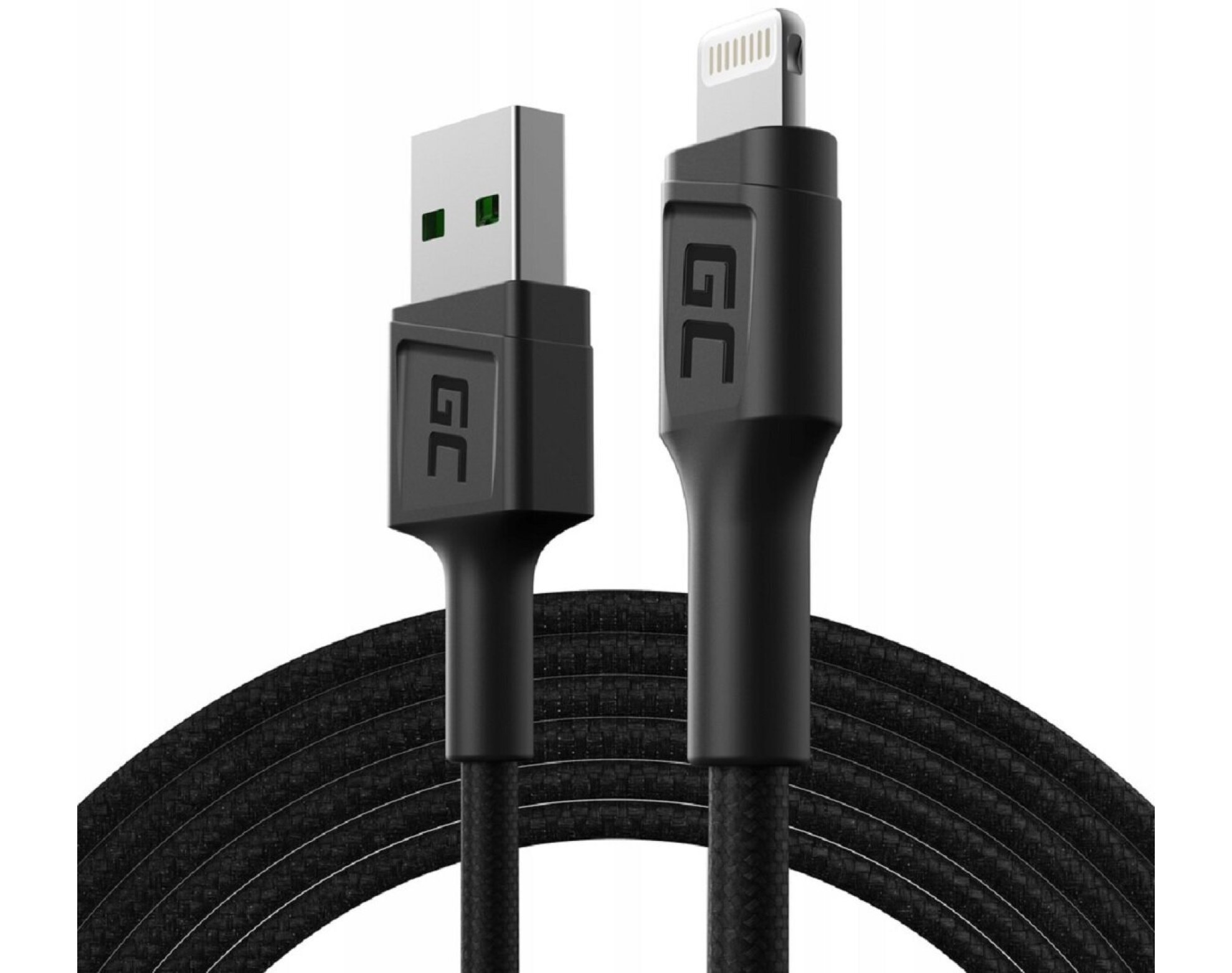 Kabel USB - Lightning GREENCELL PowerStream 2 m Czarny