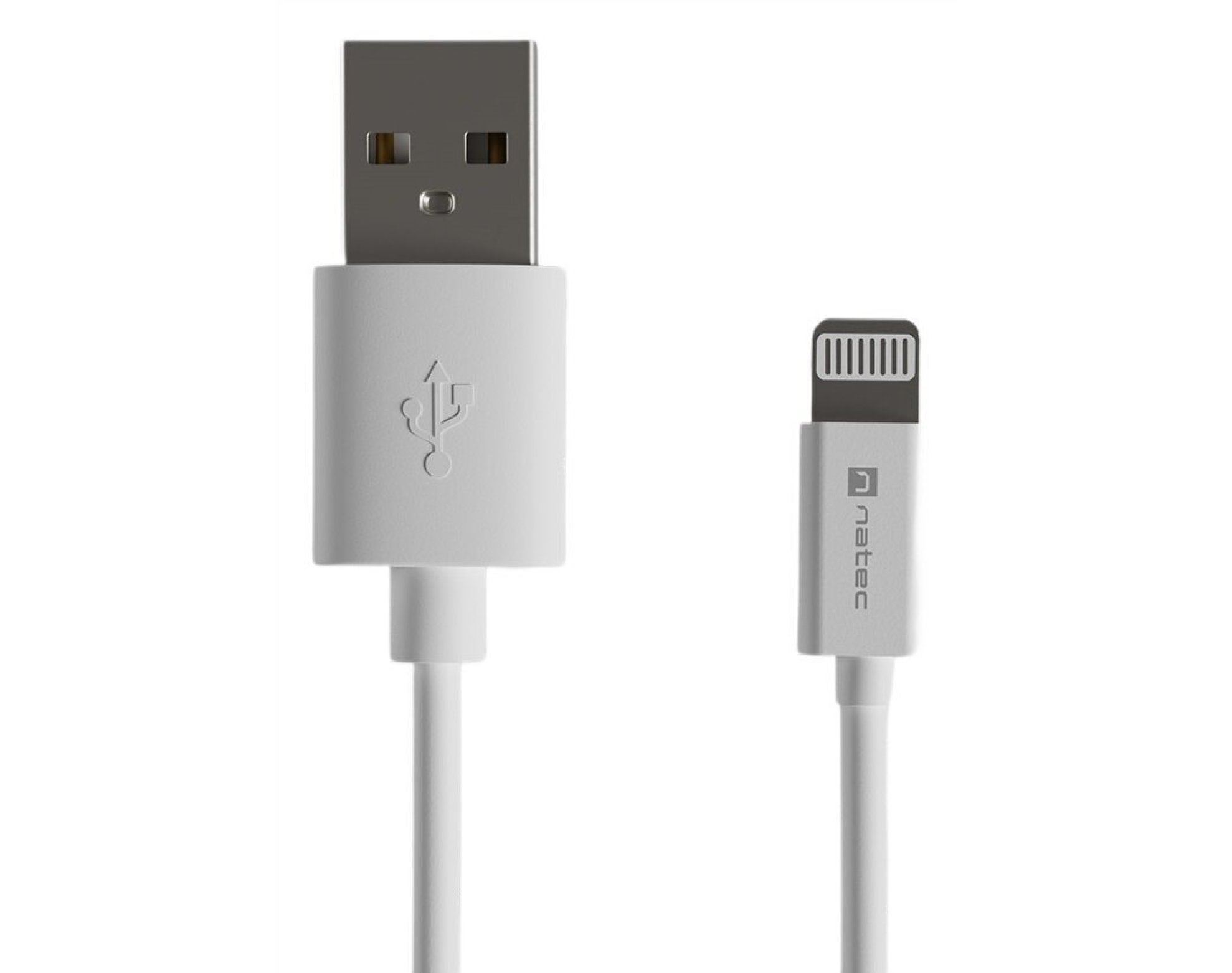 Kabel USB - Lightning NATEC Prati 12W 2 m Biały