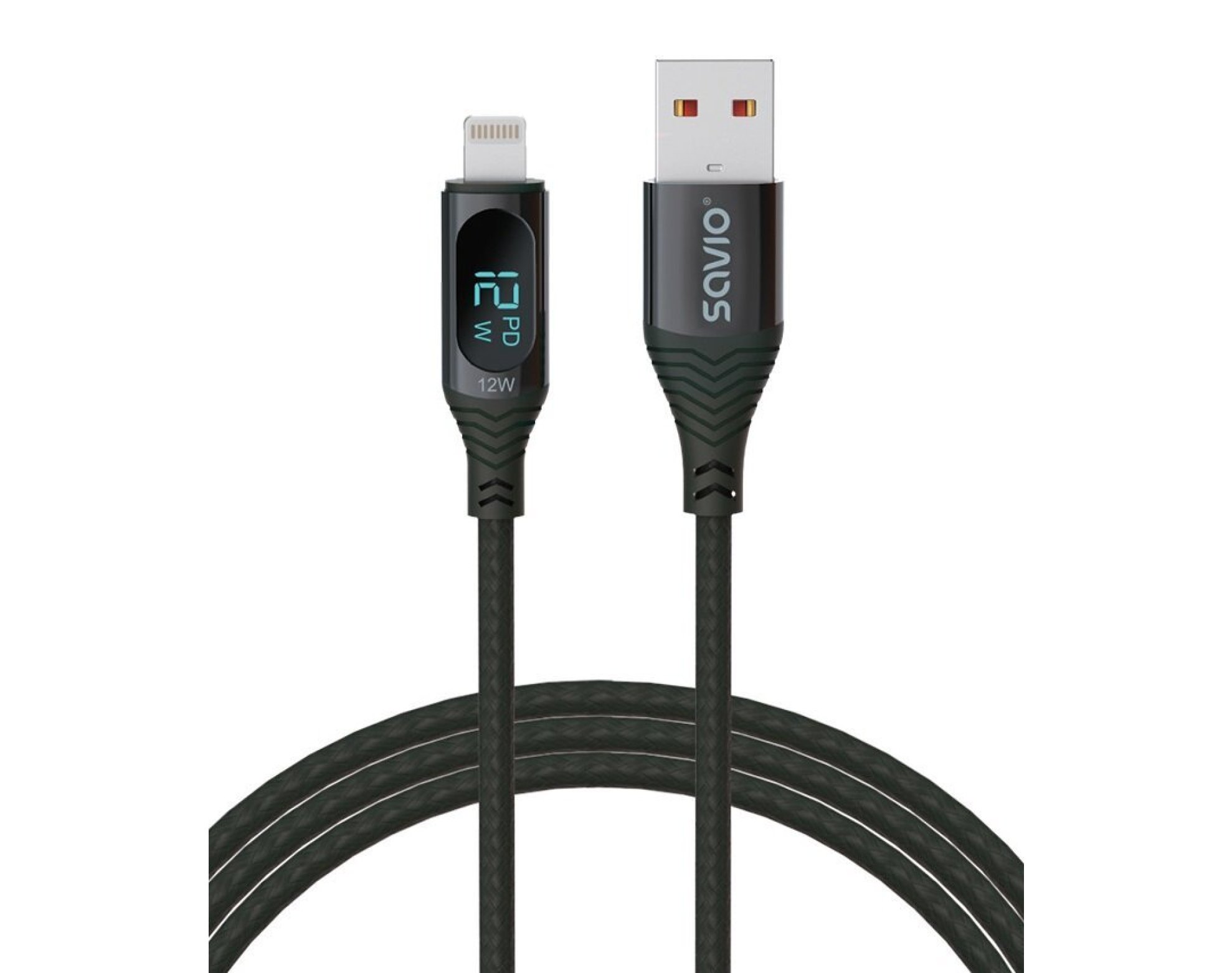 Kabel USB – Lightning SAVIO CL-173 1 m Czarny