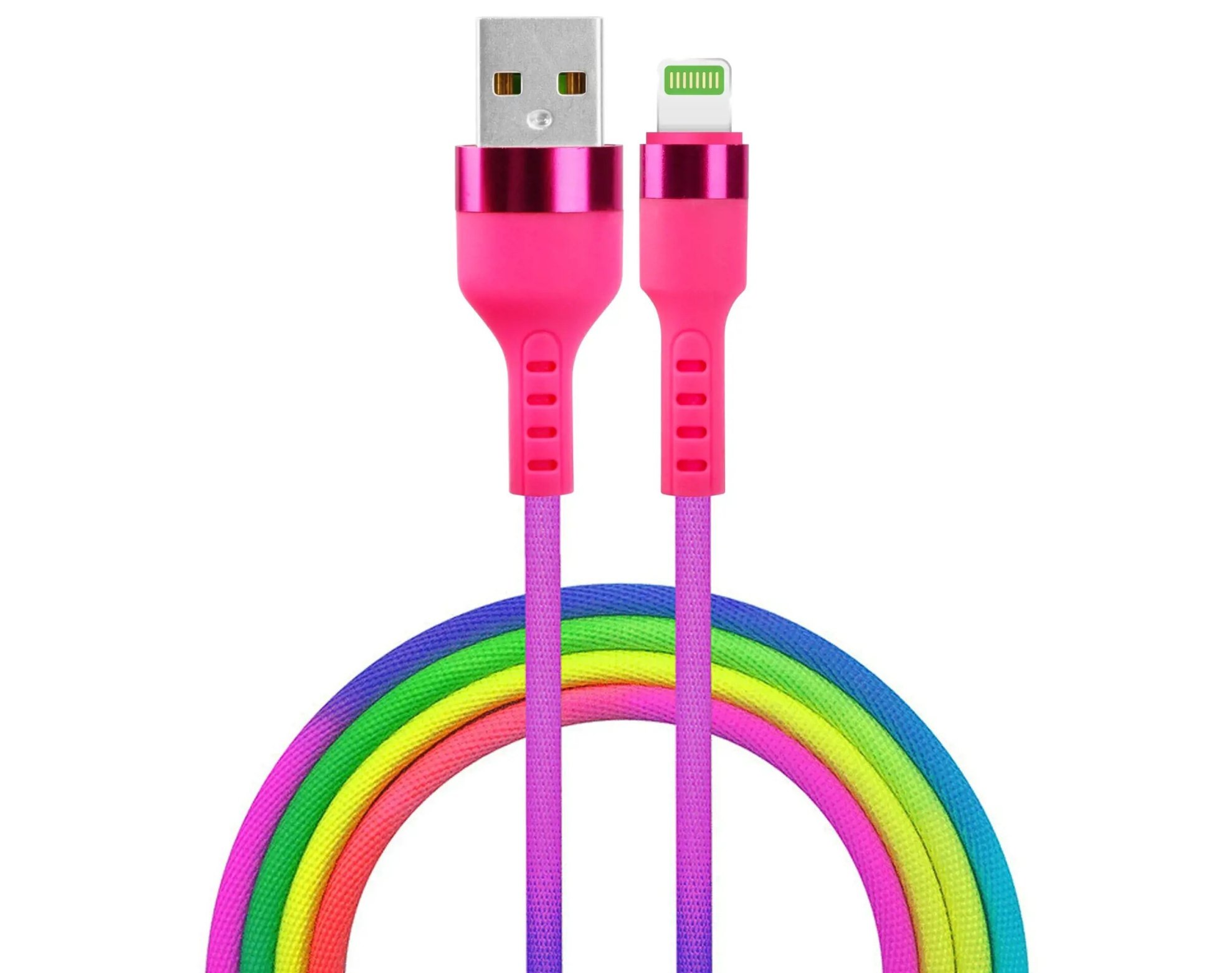 Kabel USB - Lightning SETTY KNA-L-1.22.113 1.2 m Tęczowy