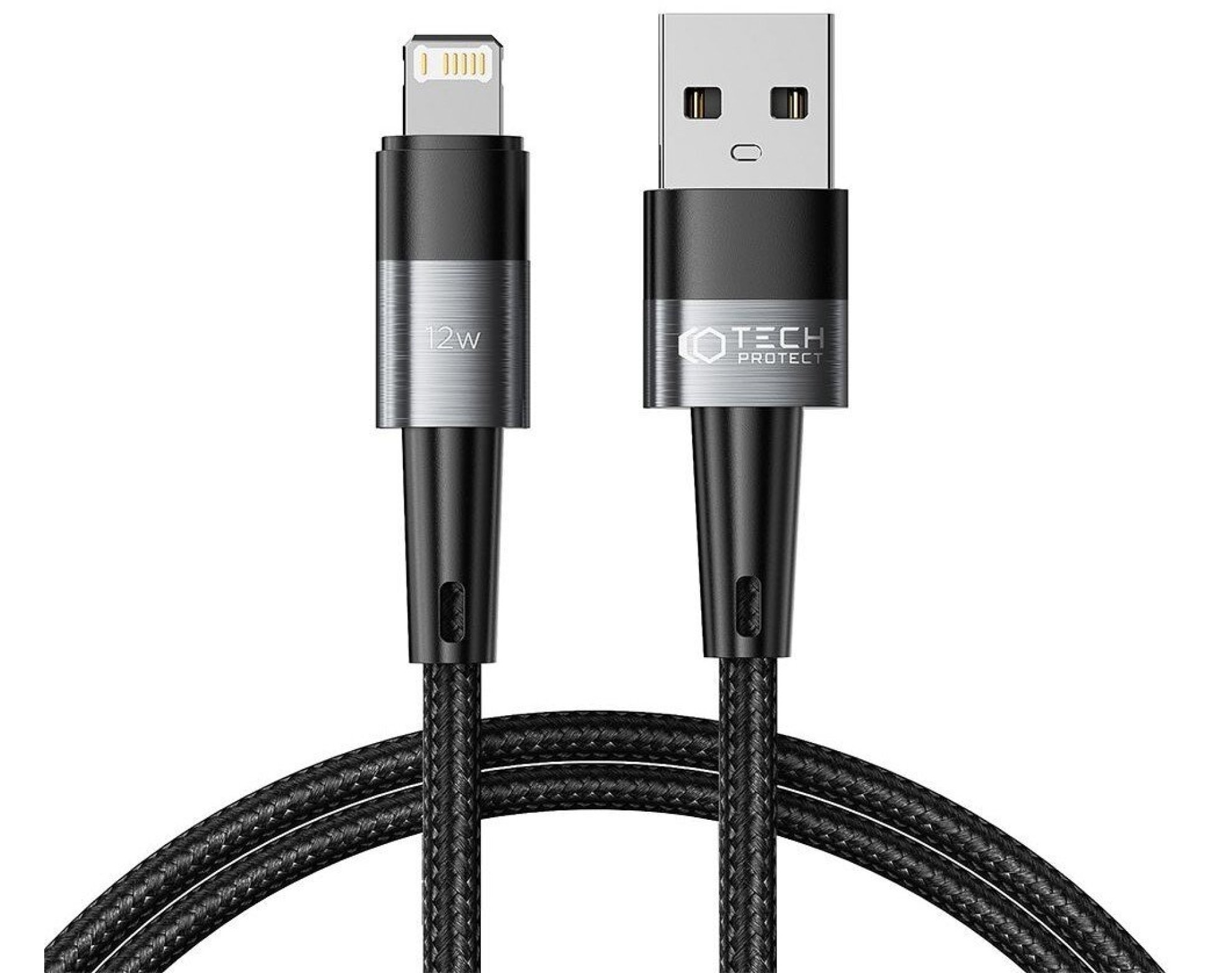 Kabel USB - Lightning TECH-PROTECT UltraBoost 12W/2.4A 1 m Szary