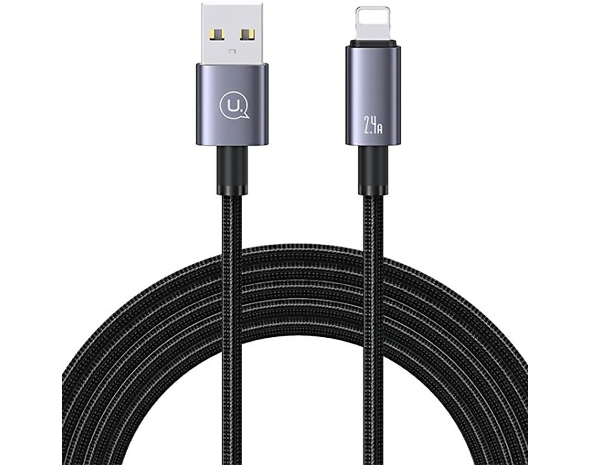 Kabel USB - Lightning USAMS SJ667USB01 2.4A 1.2 m Stalowy