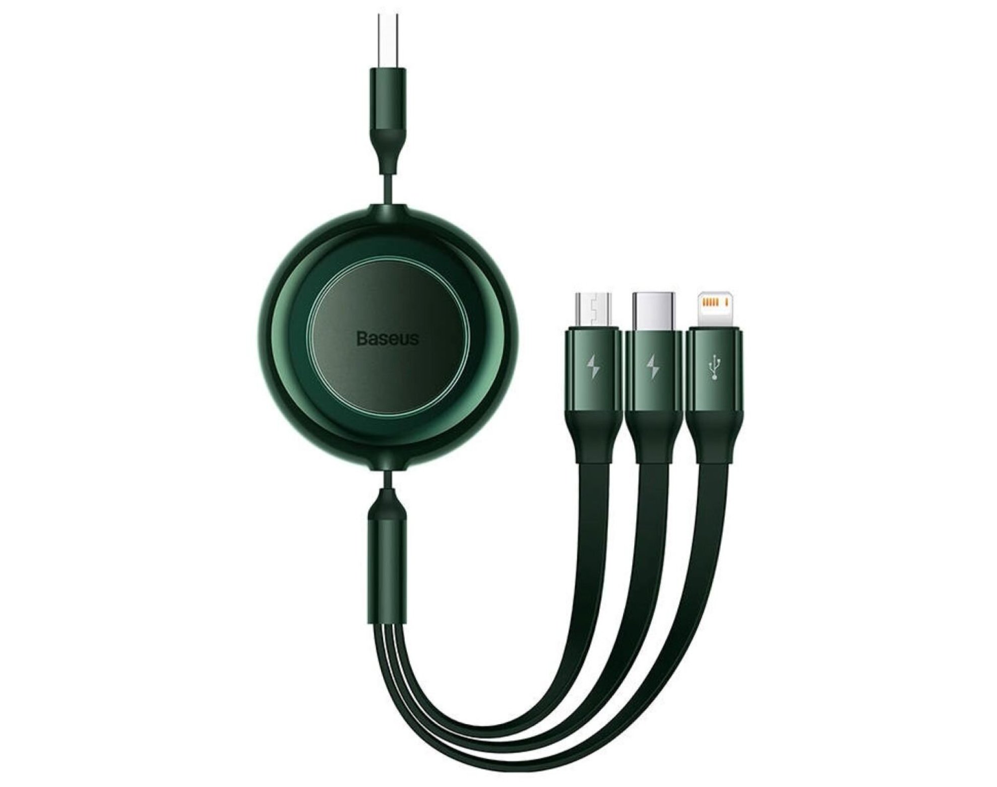 Kabel USB - Lightning/USB-C/Micro USB BASEUS Bright Mirror 2 1.1 m Zielony