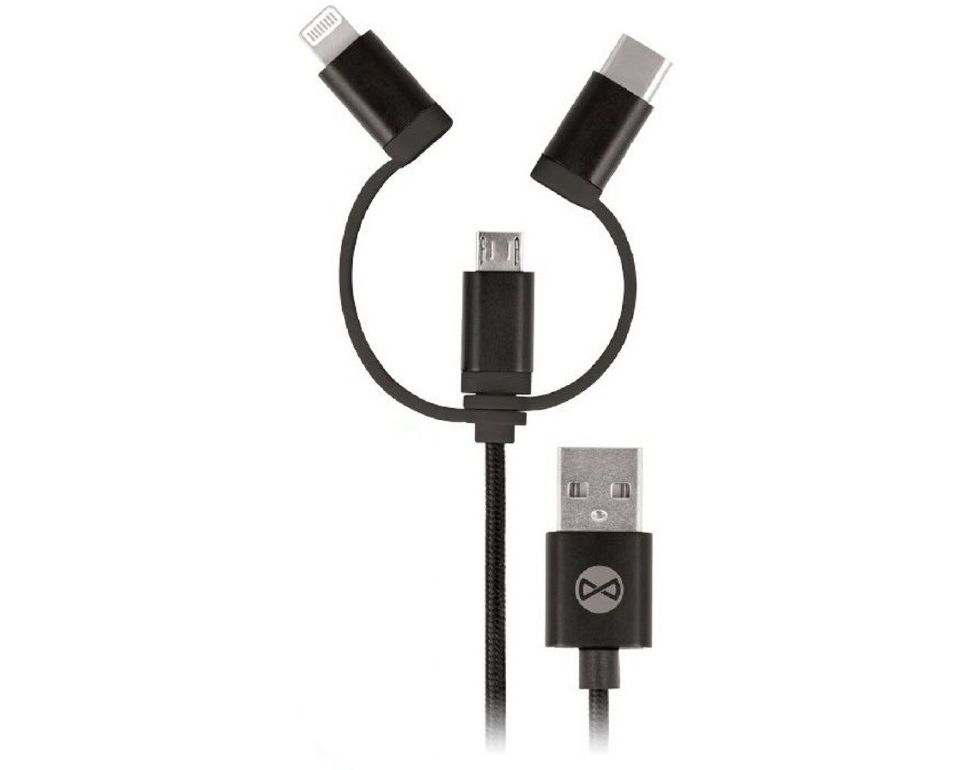 Kabel USB - Lightning/USB-C/Micro USB FOREVER 1 m